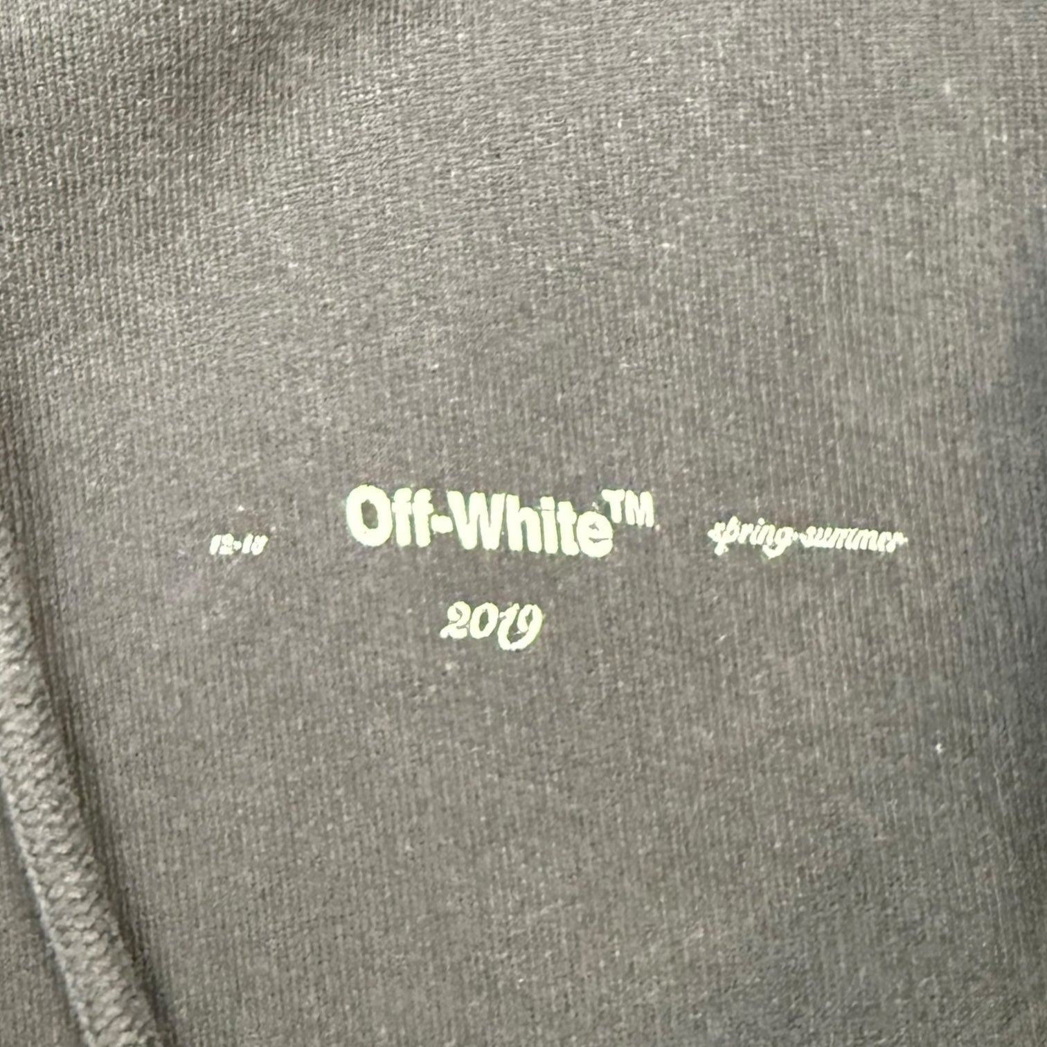 Off-White Edouard Manet Floating Studio Arrows Zip Up Hoodie Black