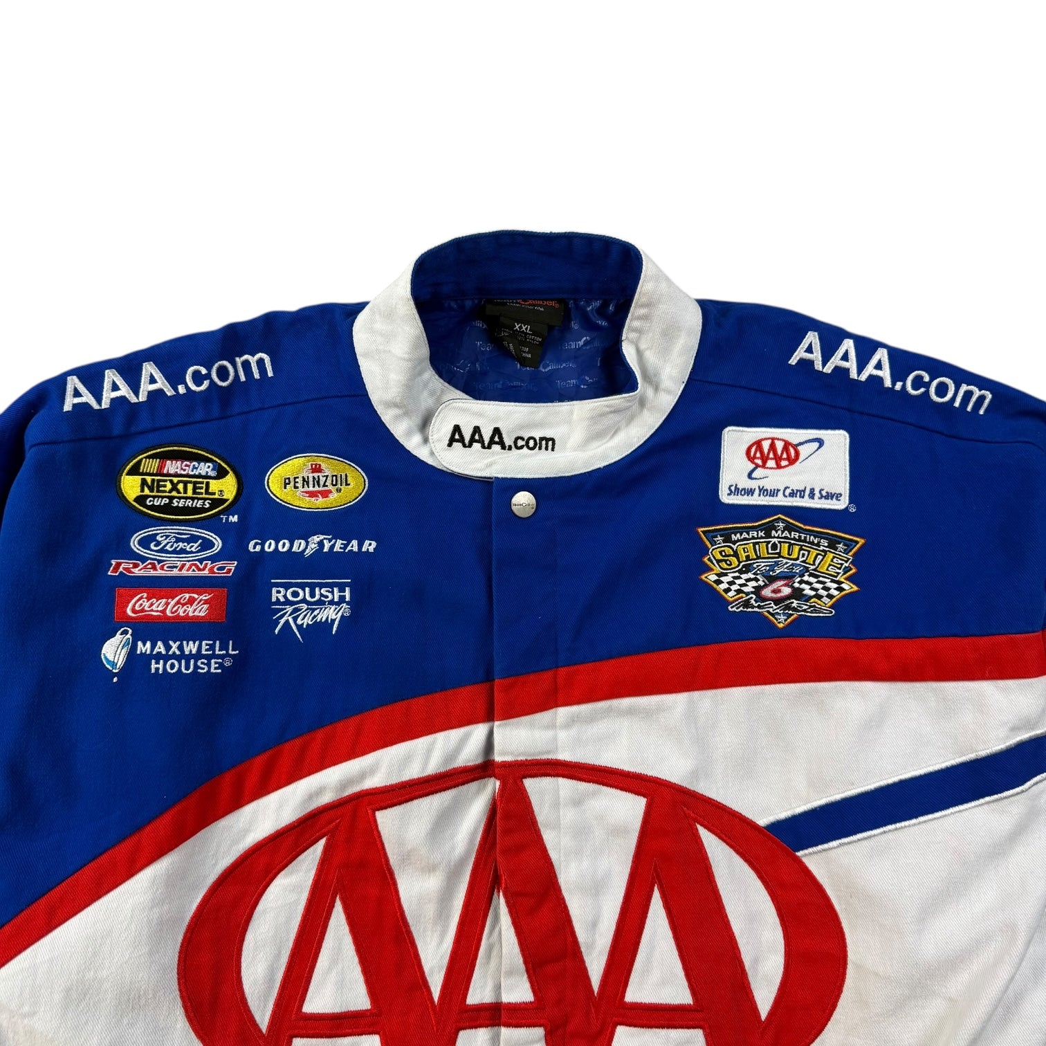 Vintage NASCAR Mark Martin Triple A Racing Jacket White