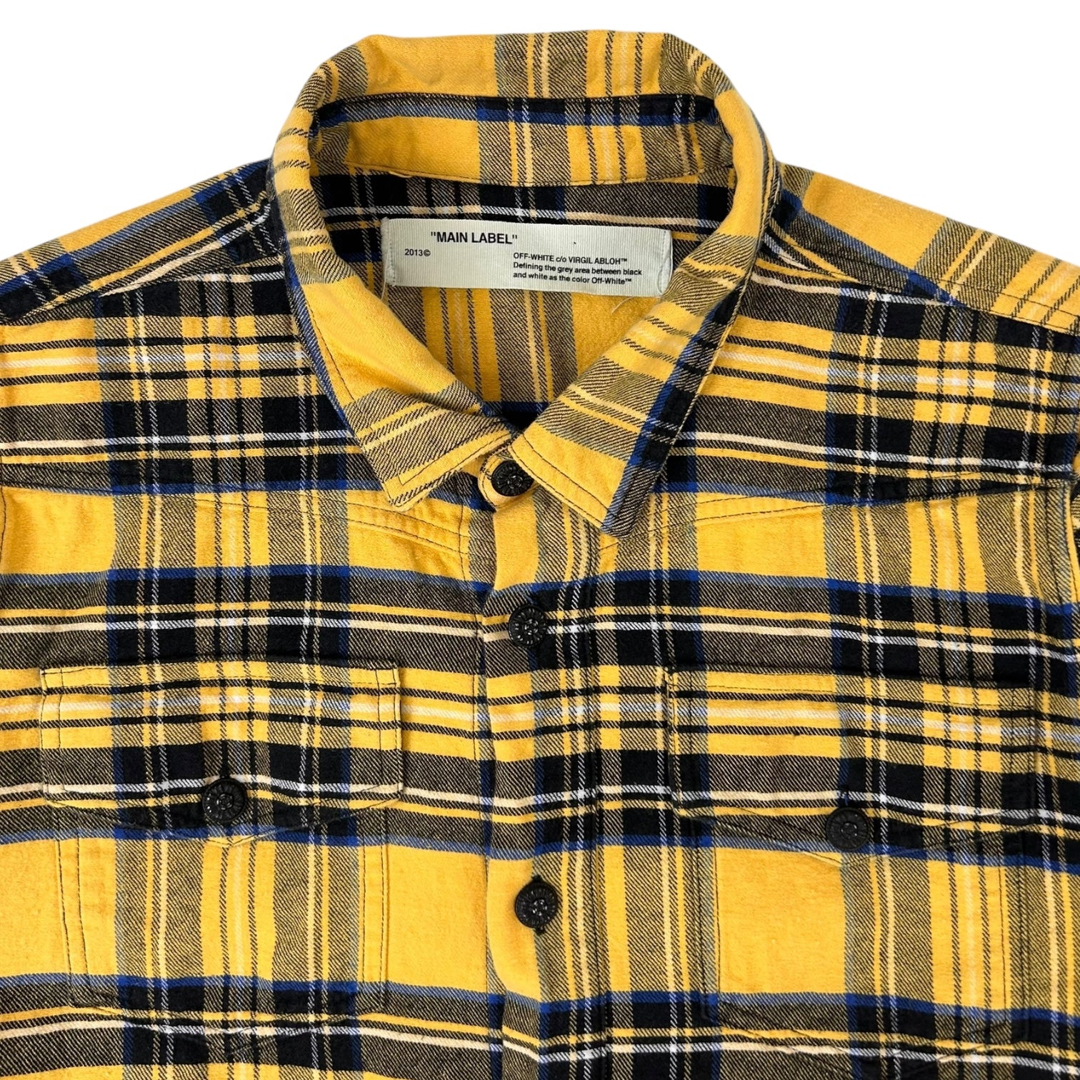 Off-White Spray Paint Flannel Yellow
