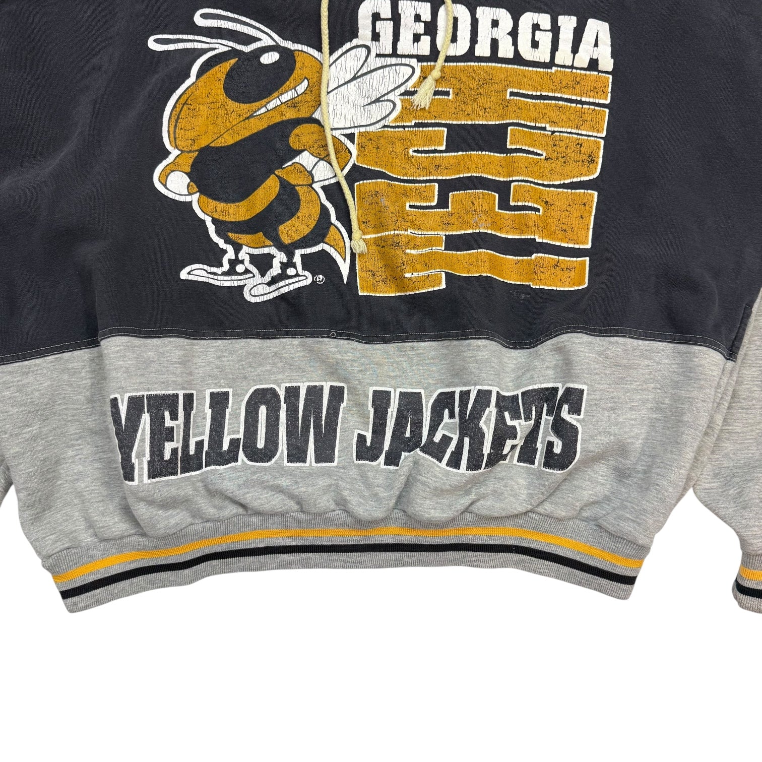 Vintage Georgia Tech Yellow Jackets Hoodie Grey