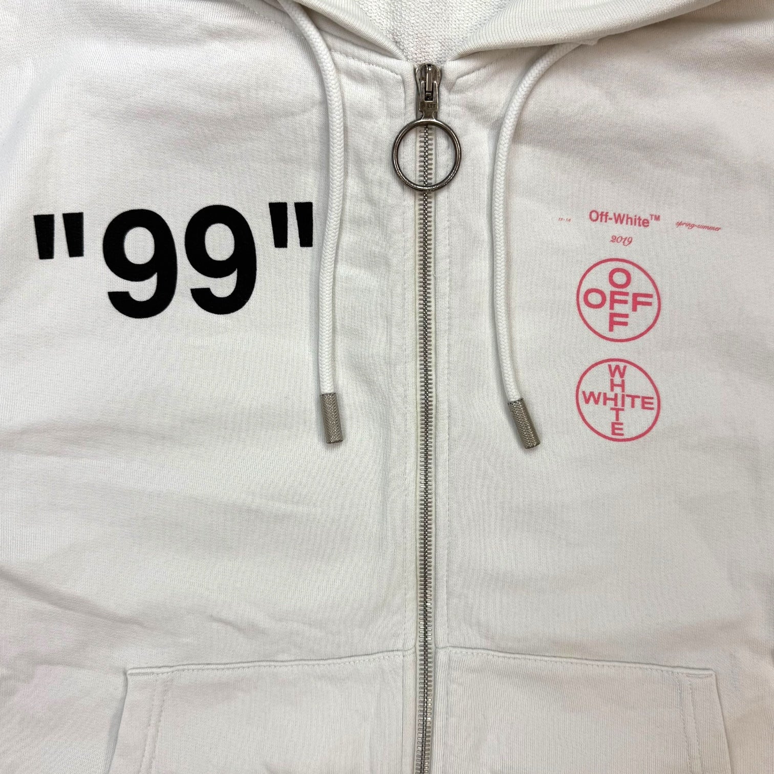 Off-White Boat Zip Up Hoodie White