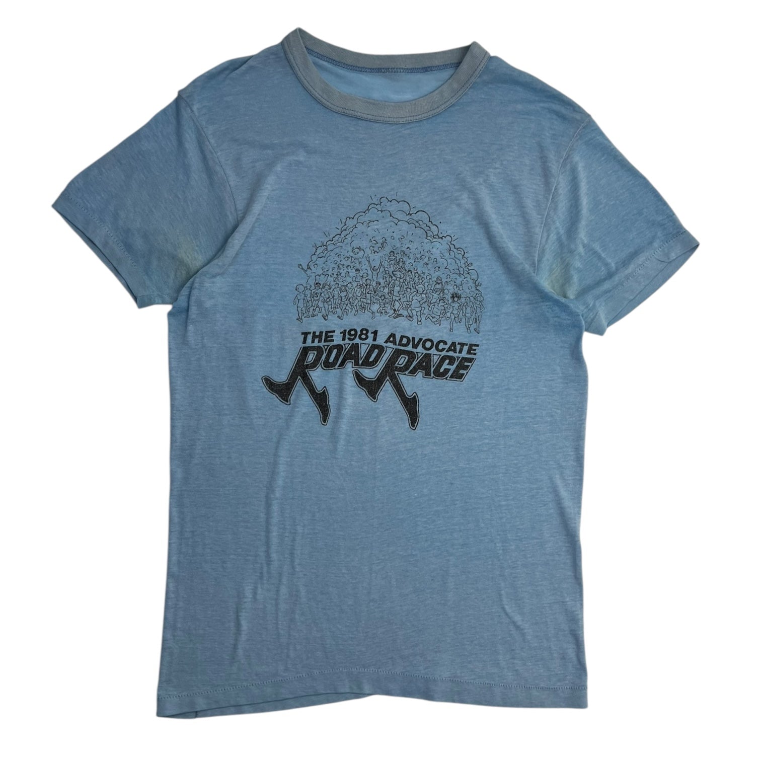 1981 “The Advocate Road Race” T-Shirt Faded Baby Blue
