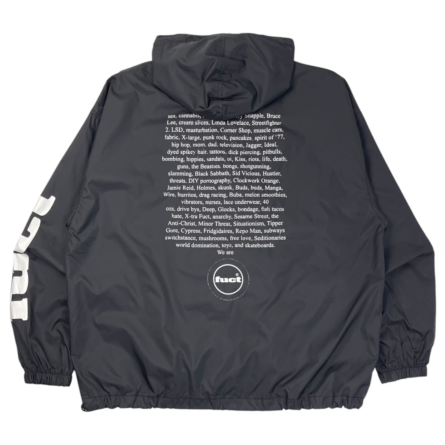 FUCT SSDD Full Zip Anorak Jacket Black