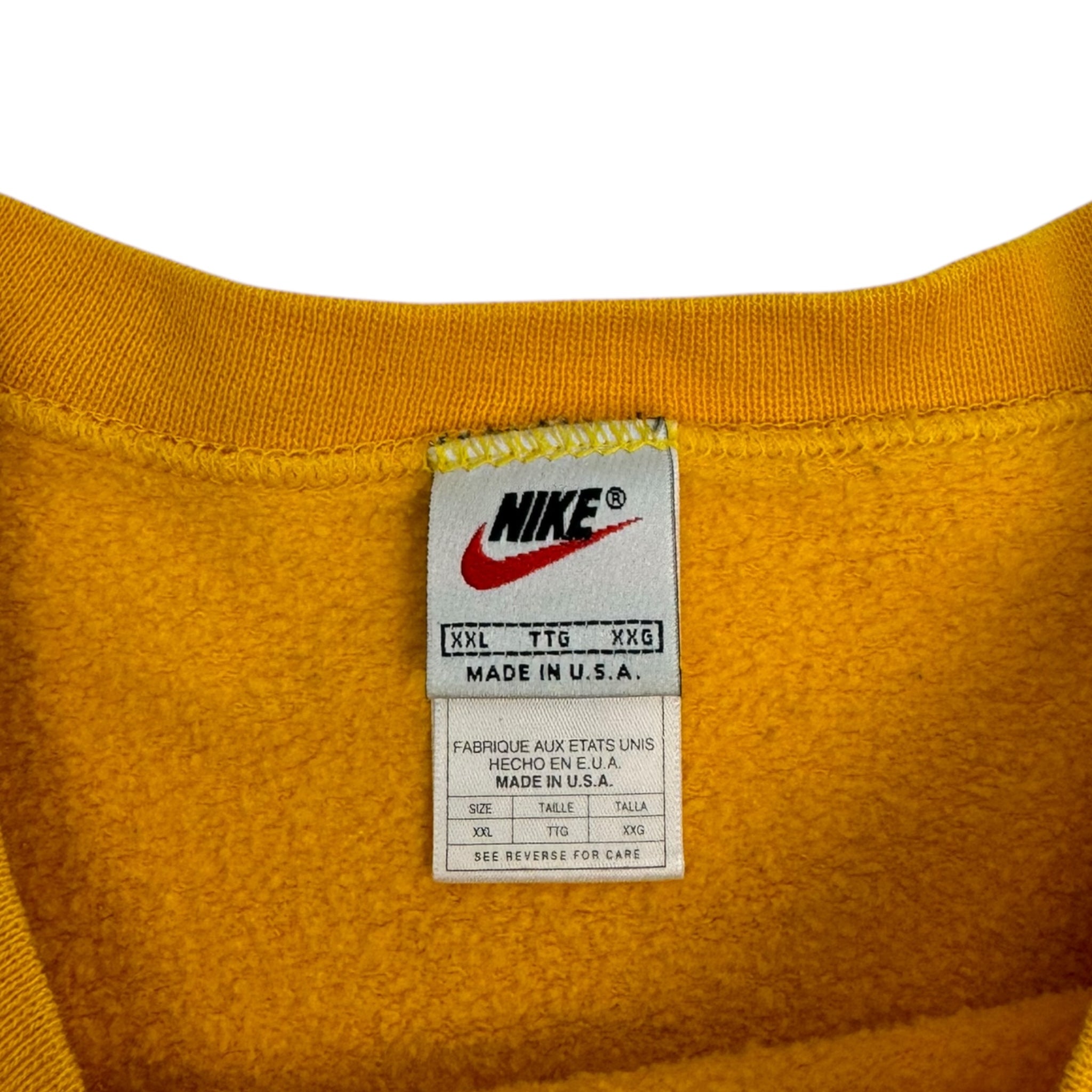 Vintage Nike Tonal Pocket Swoosh Crewneck Yellow