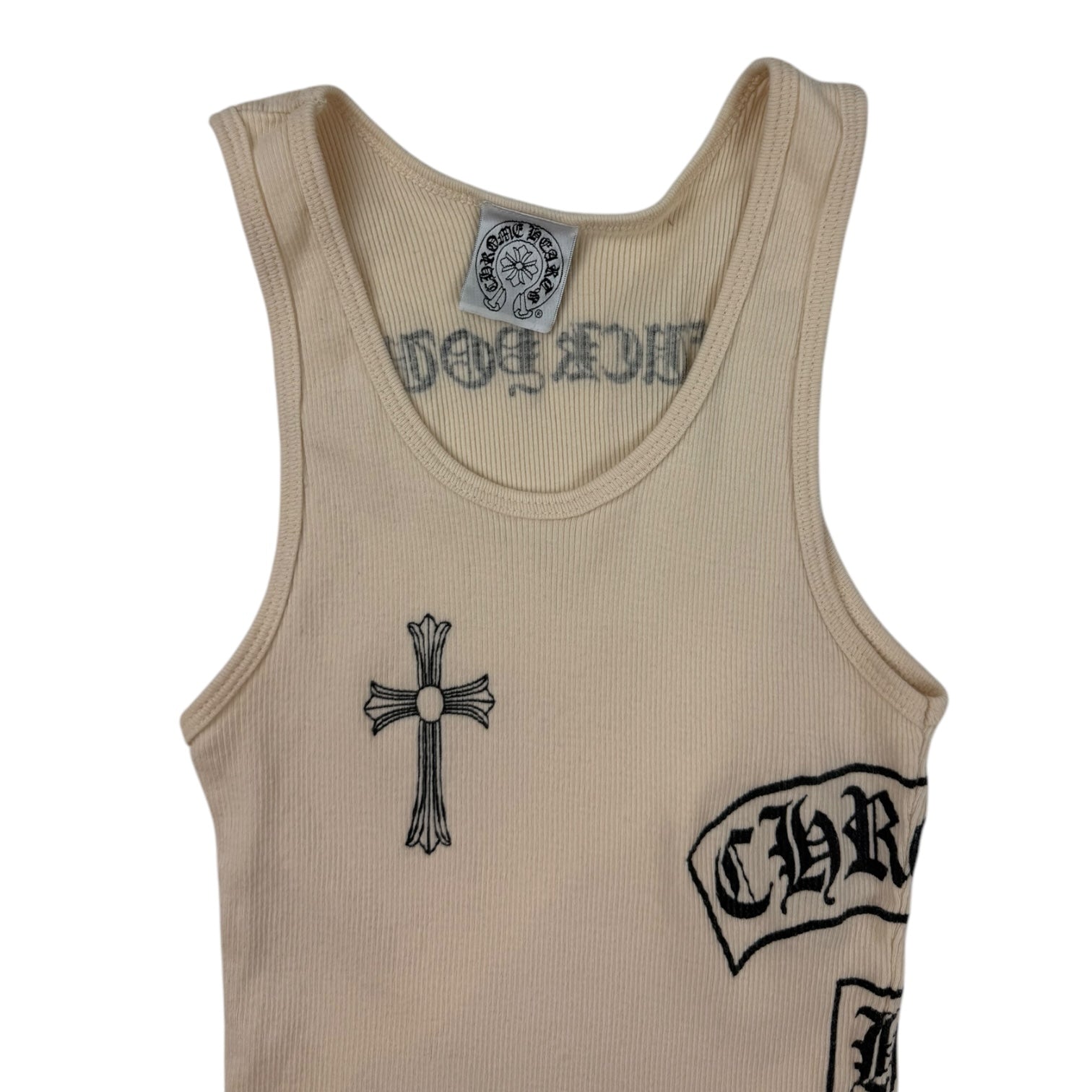 Vintage Chrome Hearts Women’s Tank Top Cream