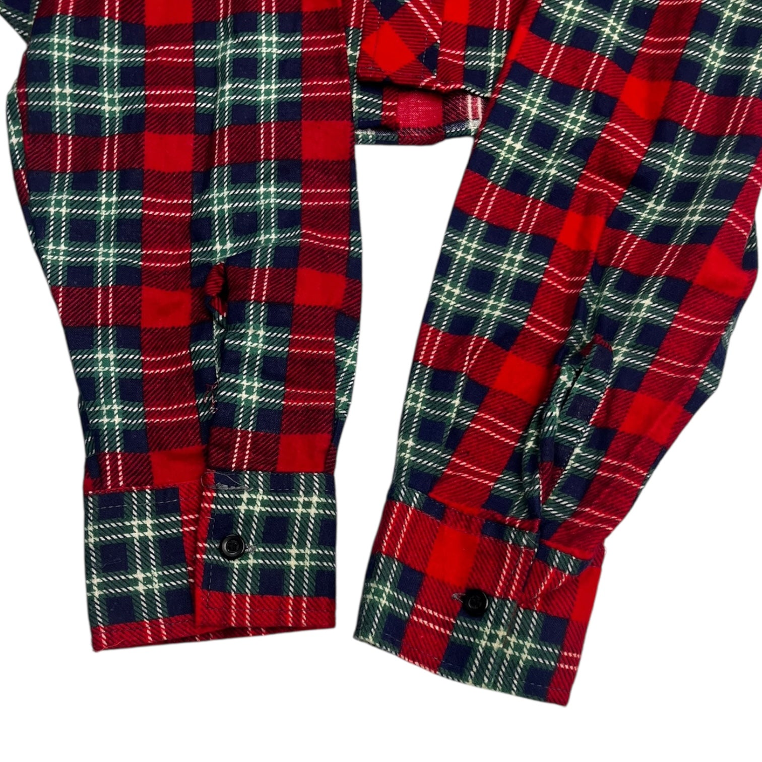 Vintage Woodward's Beacon Cotton Flannel Shirt Green/Red