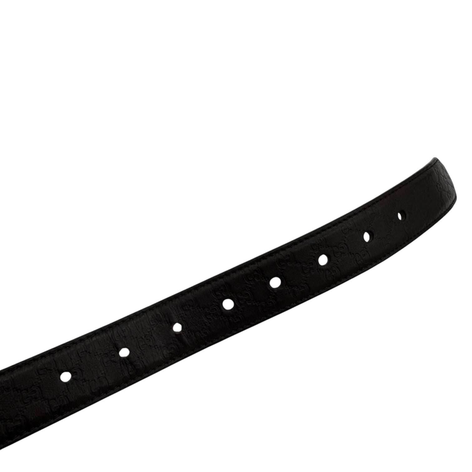 Gucci GG Interlocking Leather Belt Dark Brown