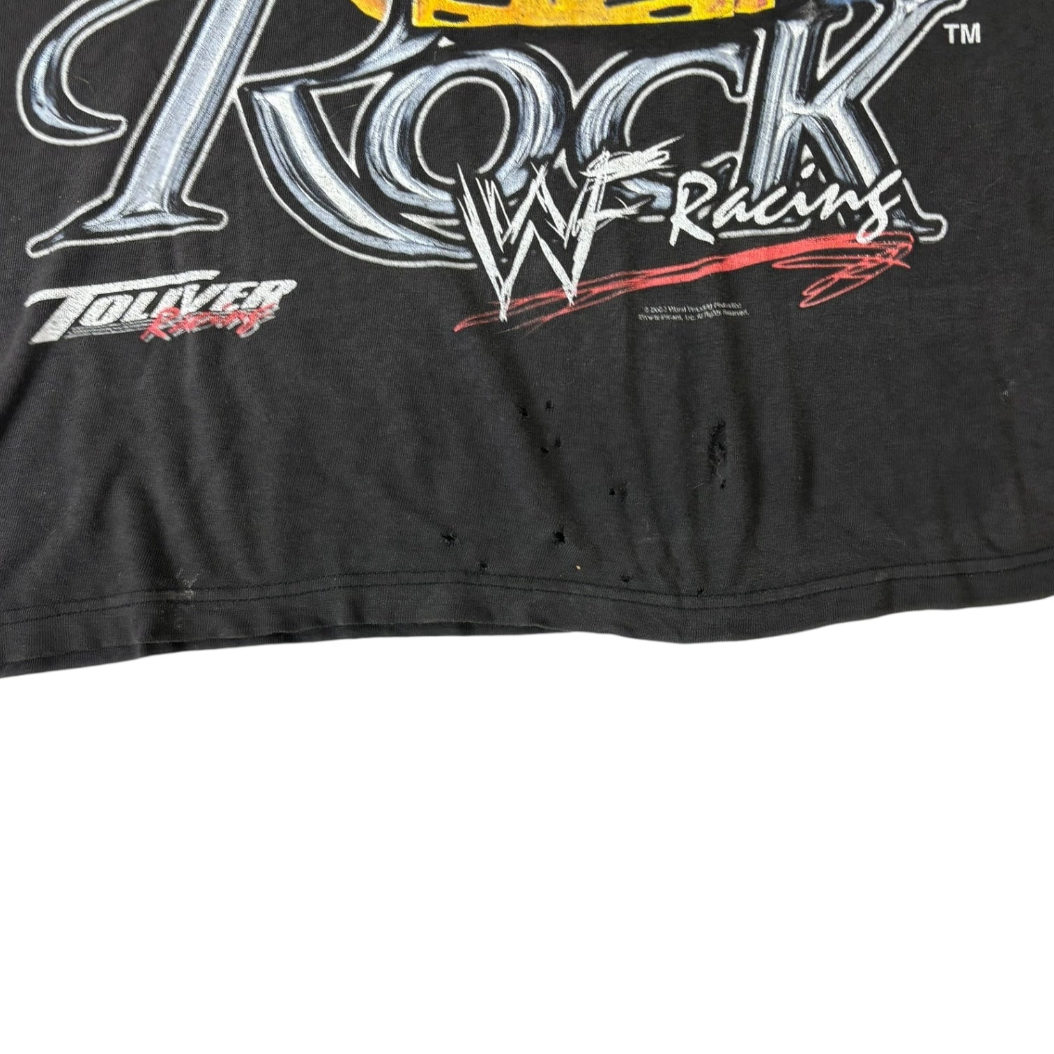 Vintage 2000 WWF Racing “The Rock” T-Shirt Black