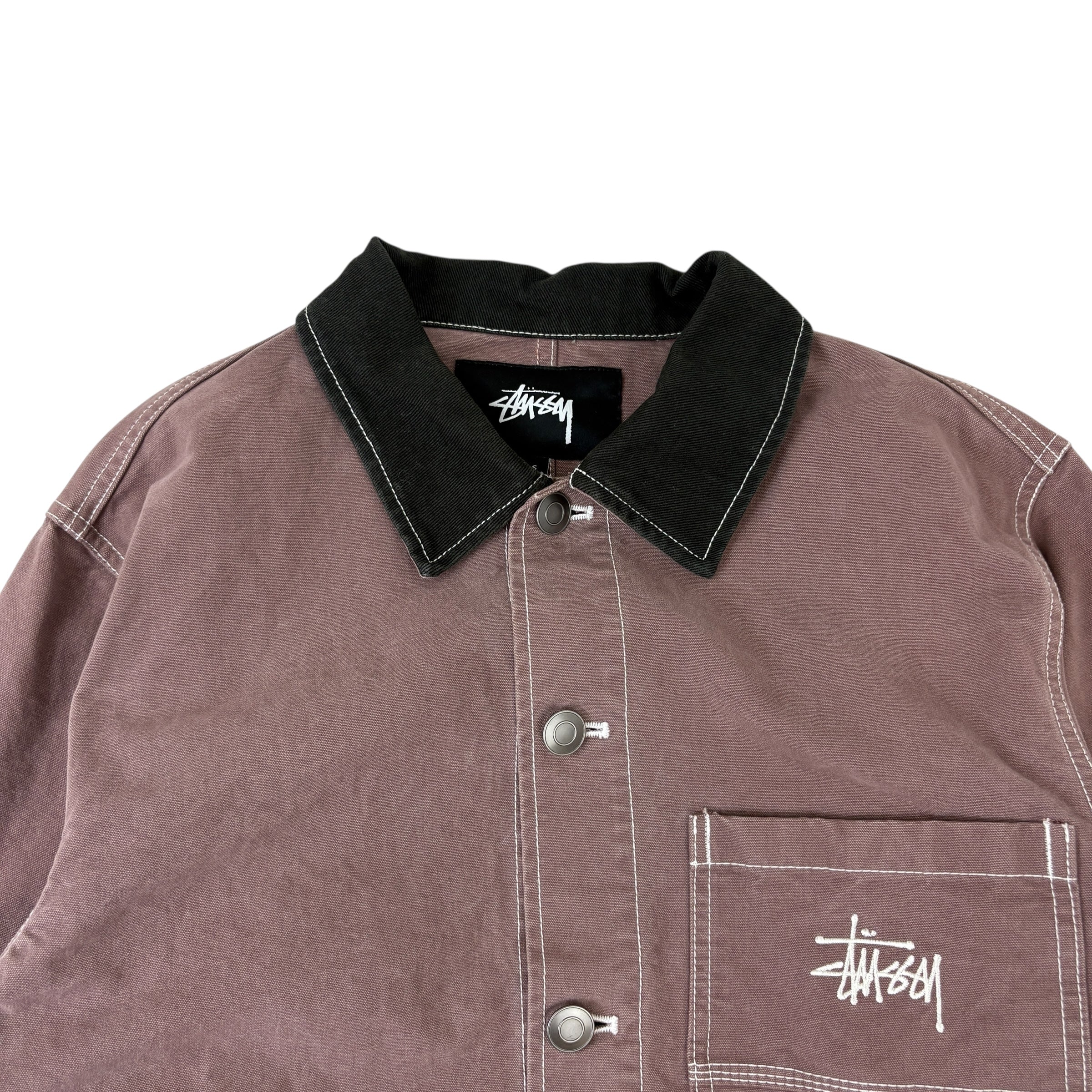 Stussy Brushed Moleskin Chore Jacket Cognac