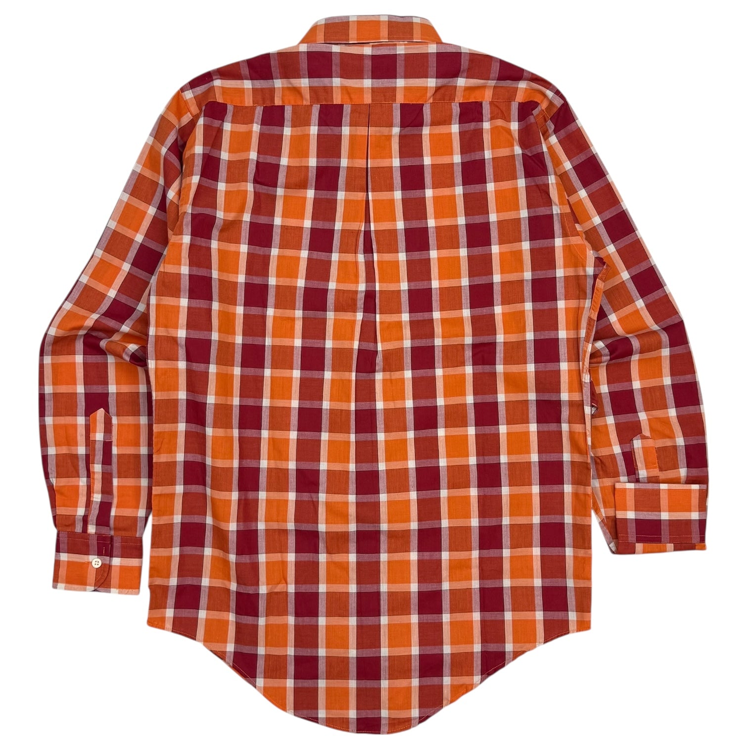 Vintage Yves Saint Laurent Plaid Button Up Orange/Red
