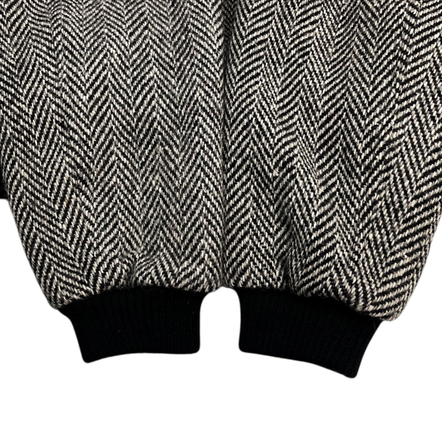 Vintage Burberrys Herringbone Wool Bomber Jacket