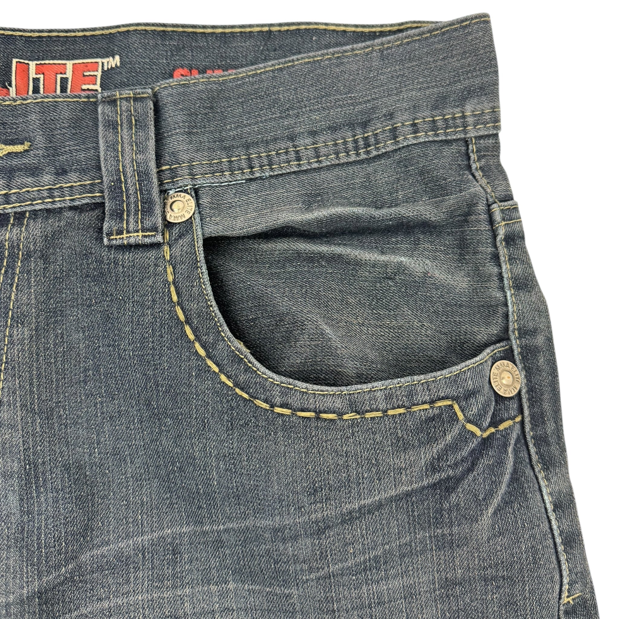 Y2K MMA Elite Embroidered Denim Bottoms