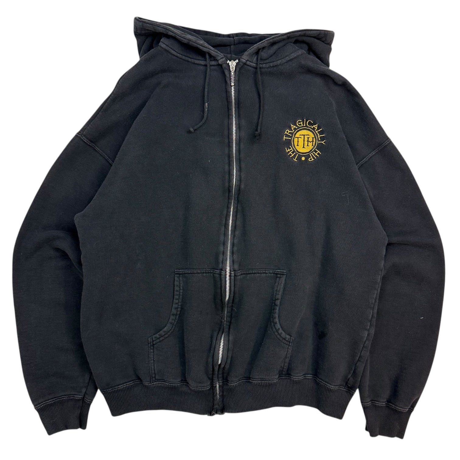 Vintage The Tragically Hip Zip Up Sweater Black