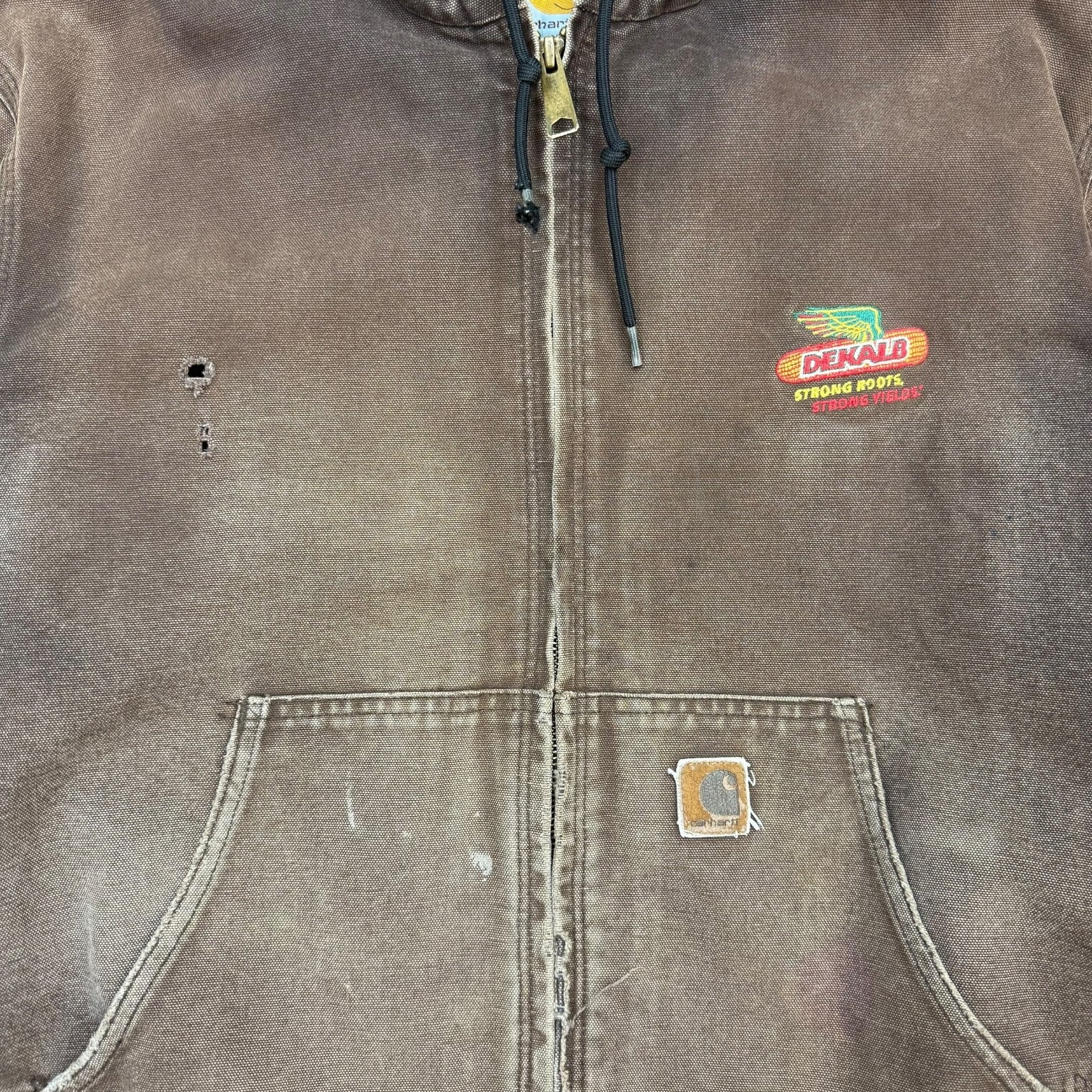 Vintage Carhartt Active Jacket Faded Dark Brown