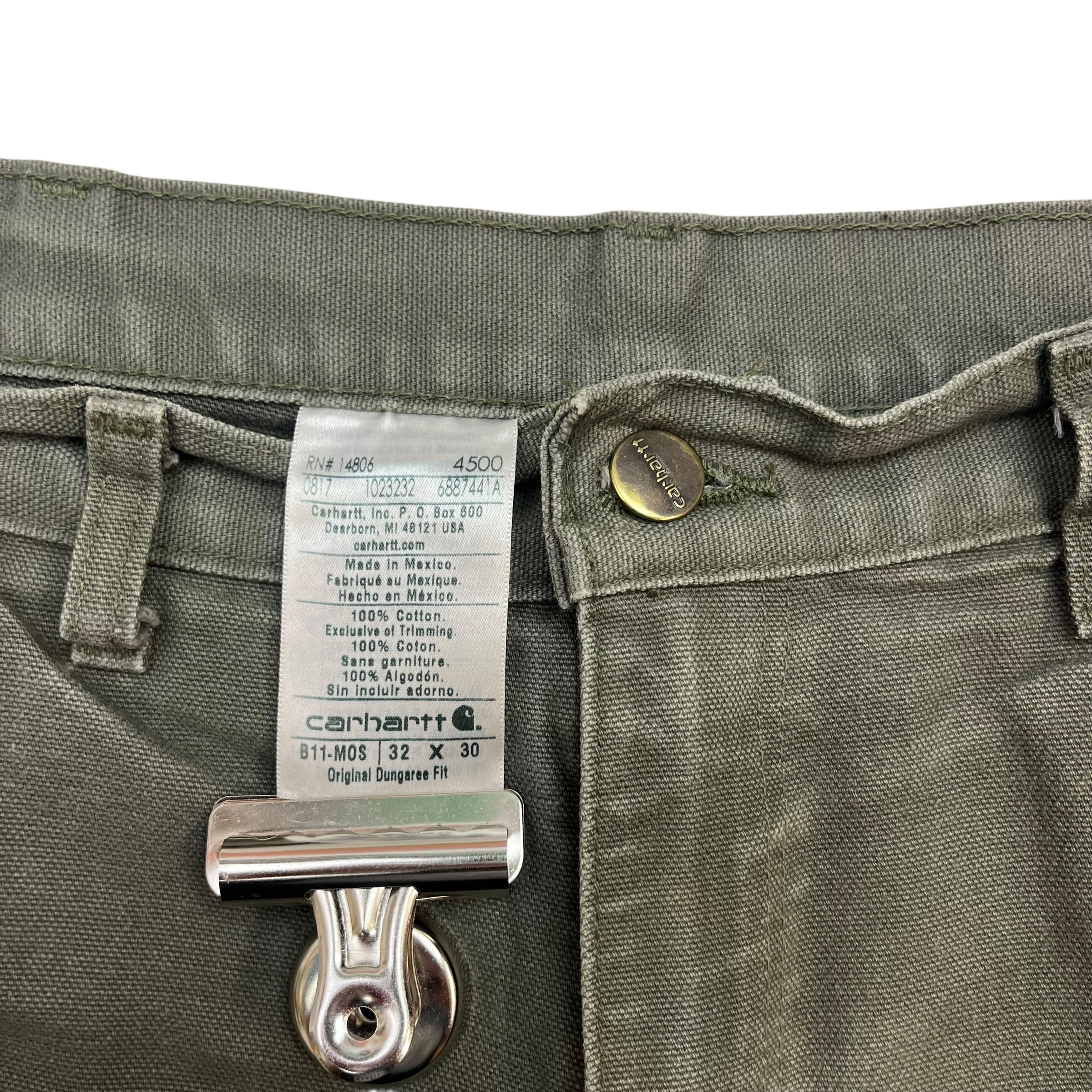 Vintage Carhartt Dungaree Denim Pants Green