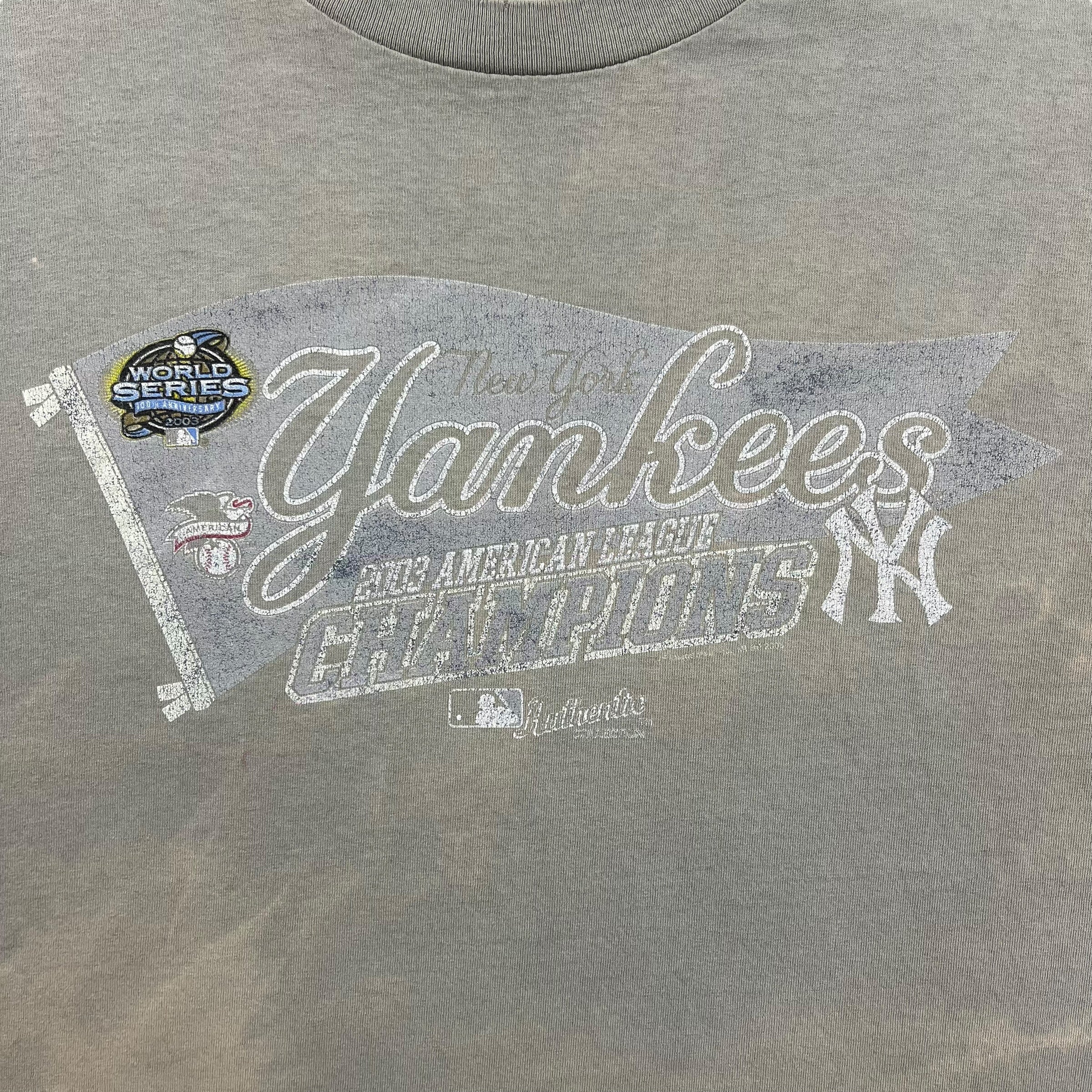 2003 New York Yankees Tee Faded Tie Dye Grey
