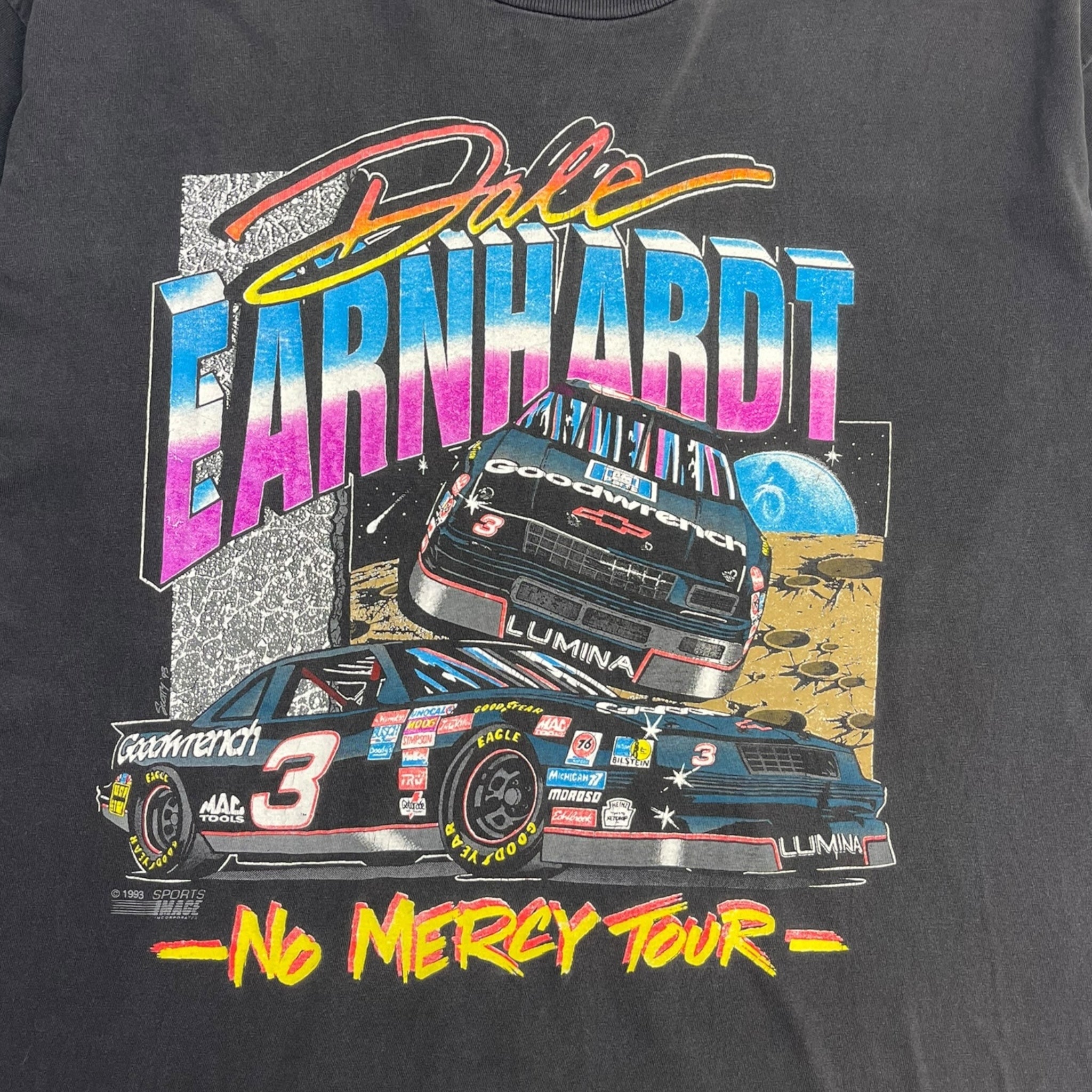 Vintage Dale Earnhardt ‘No Mercy Tour’ T-Shirt Grey