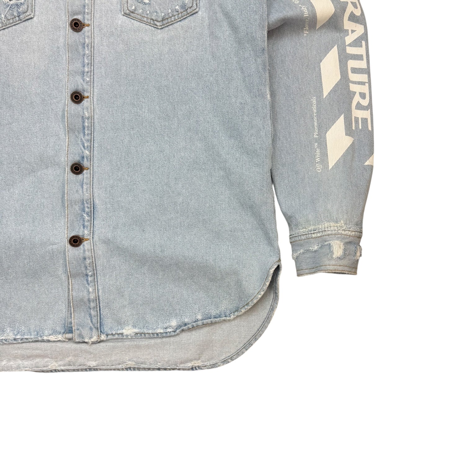Off-White Temperature Button Up Shirt Light Blue