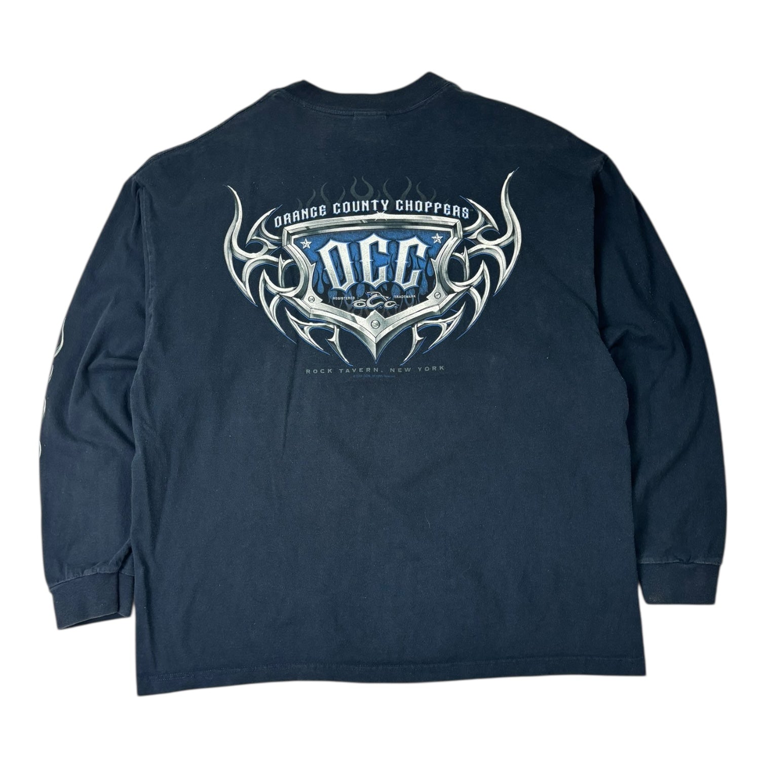 2004 Vintage Orange County Choppers Long Sleeve T-Shirt Navy