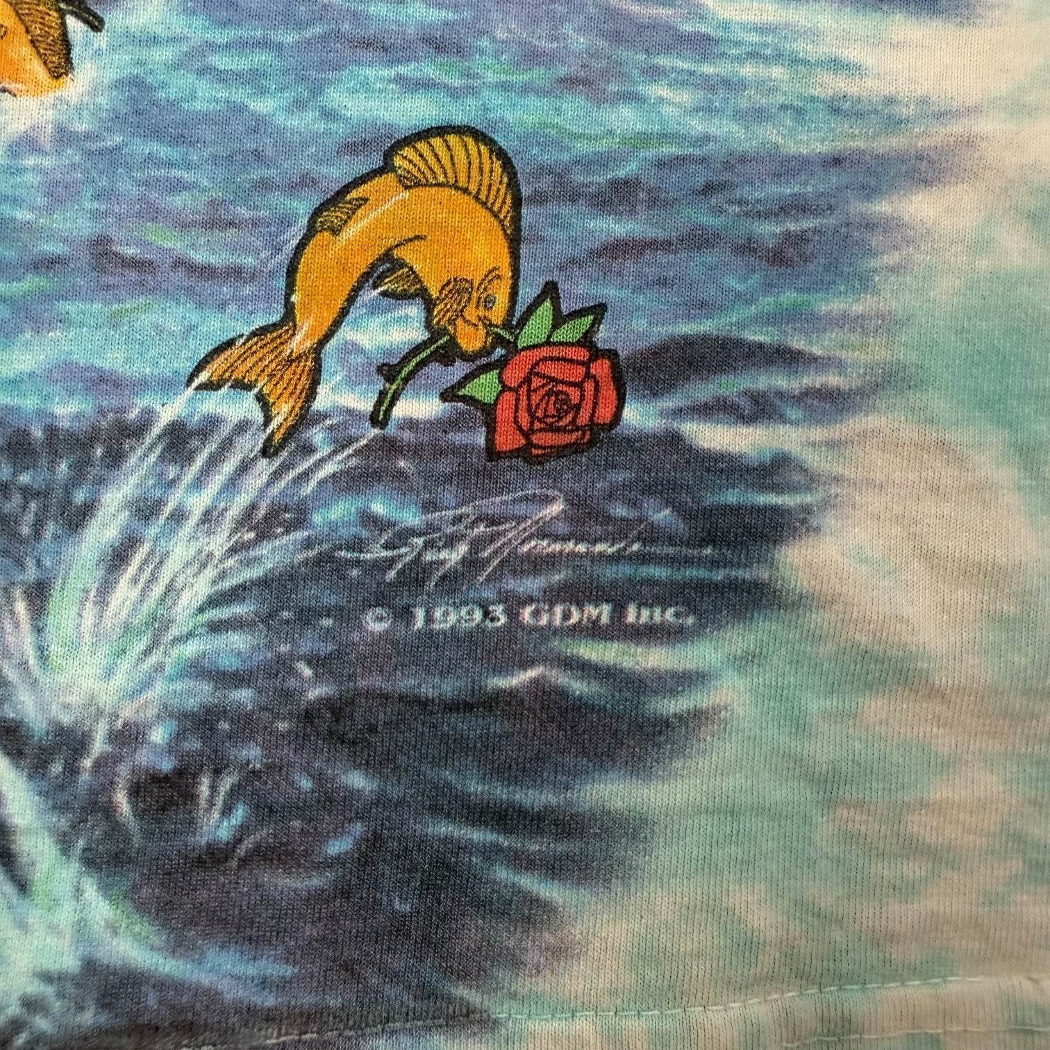 1993 Liquid Blue Grateful Dead Ship Of Fools Tee White