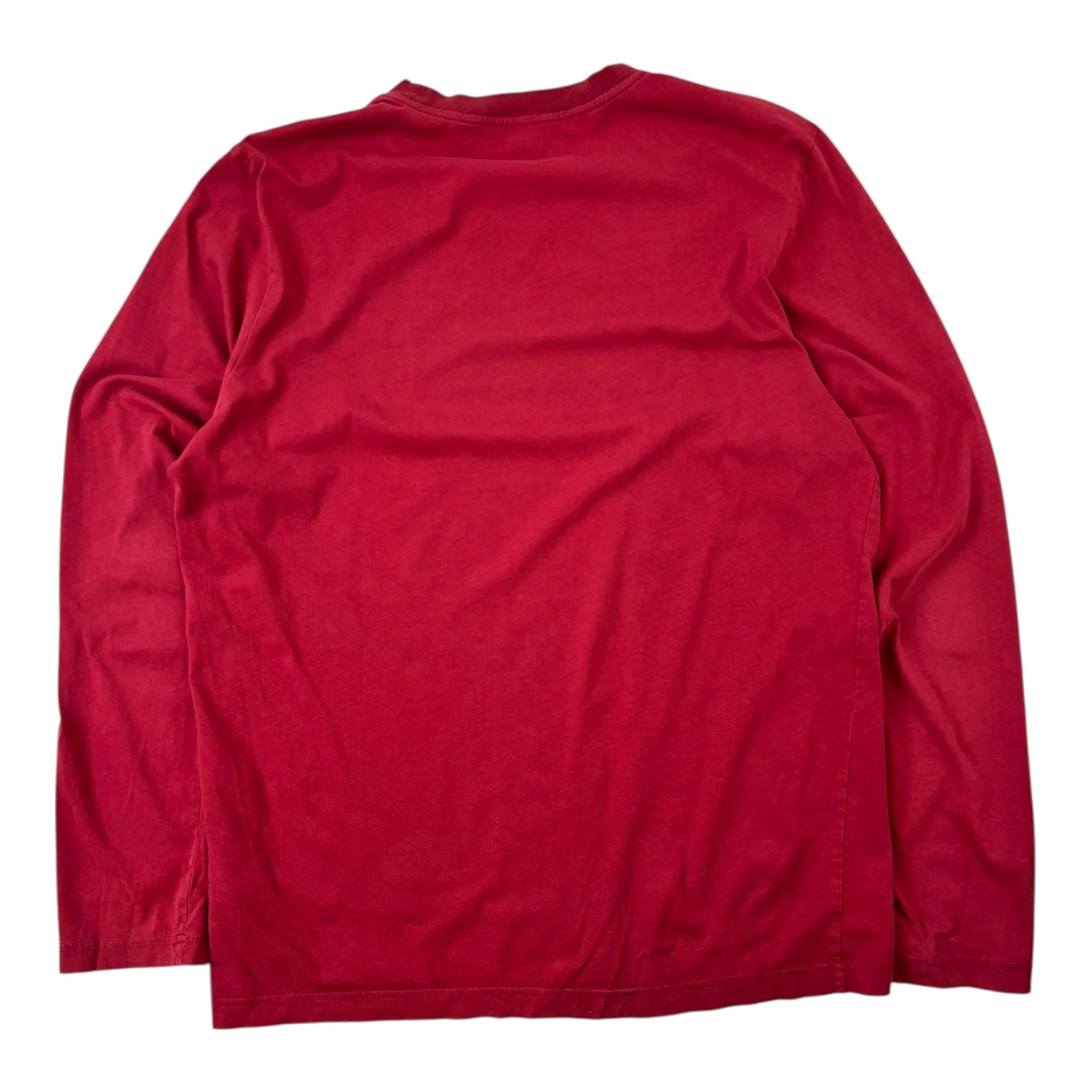 Y-3 Yohji Yamamoto Logo Long Sleeve T-Shirt Red