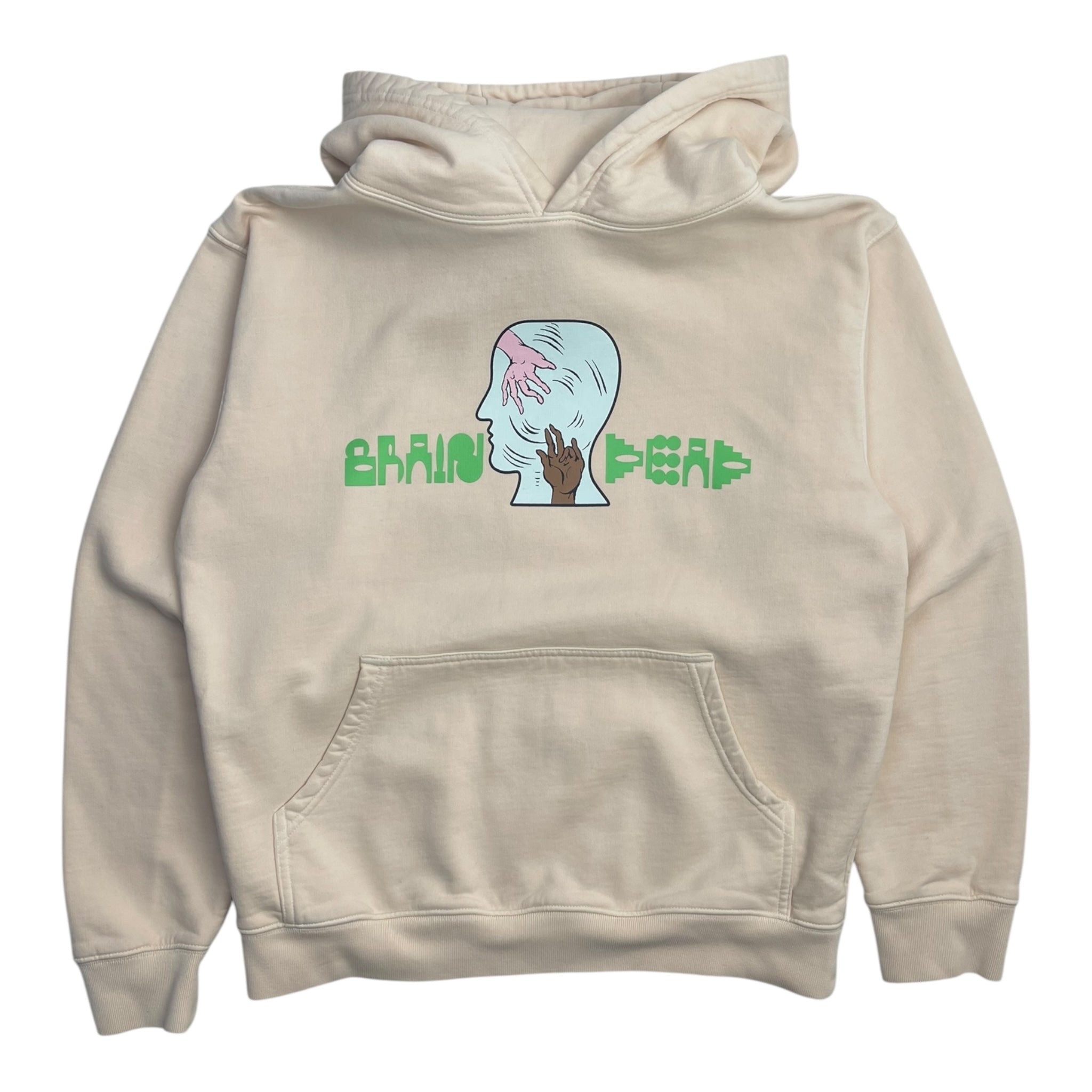 Brain dead Hand Held Hoodie Cream