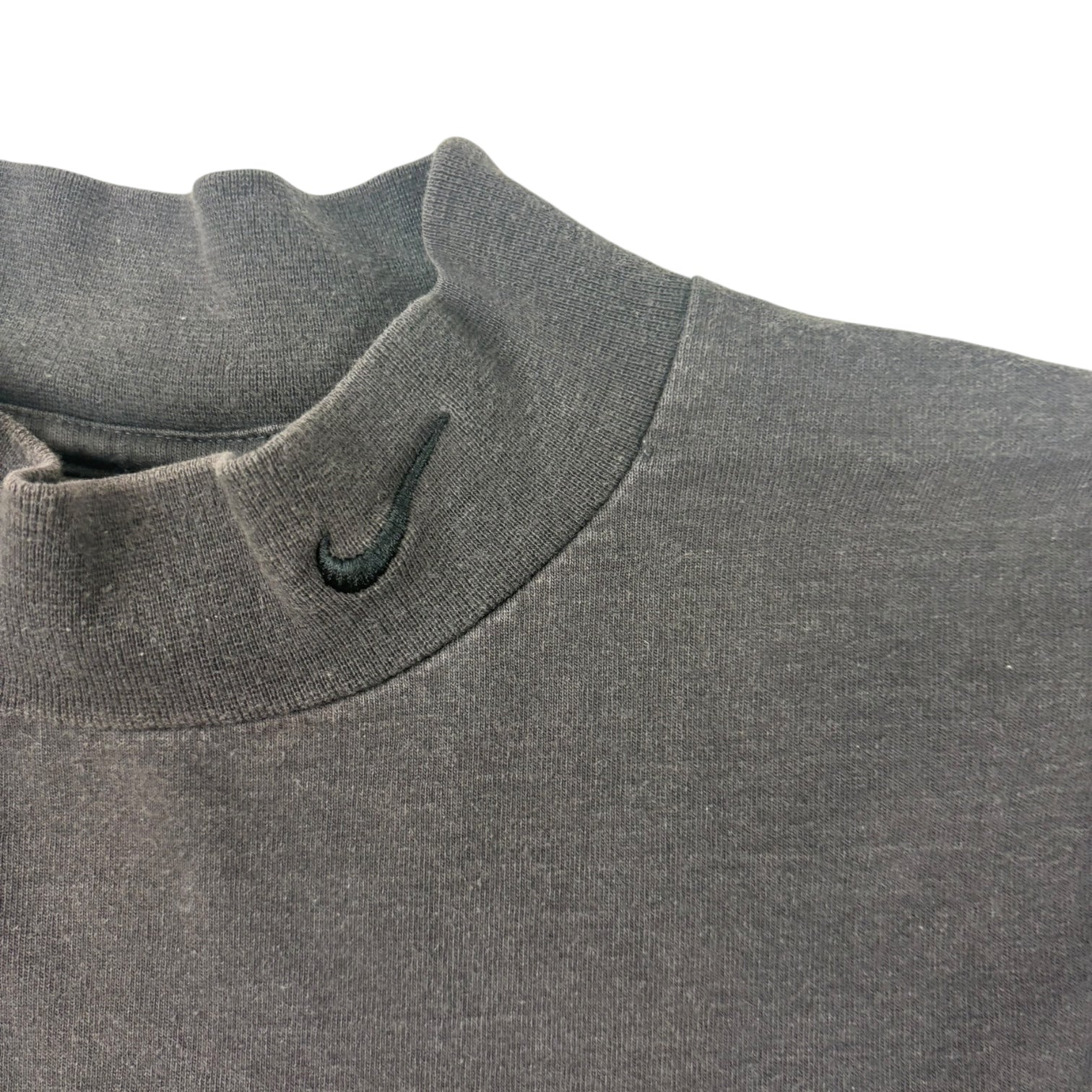 Vintage Nike Mock Neck Long Sleeve Shirt Black