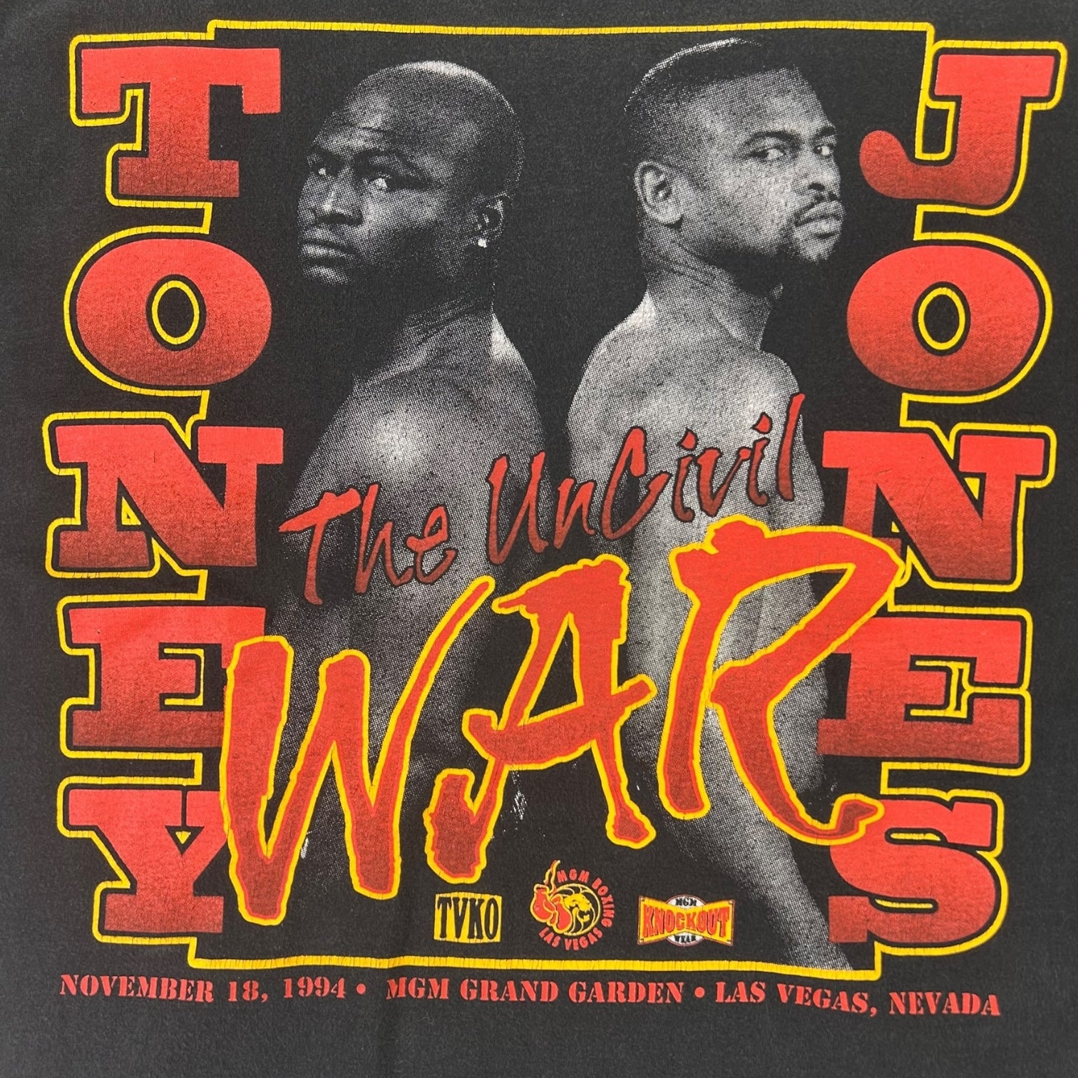 Vintage Tyson VS. Jones T-Shirt Black