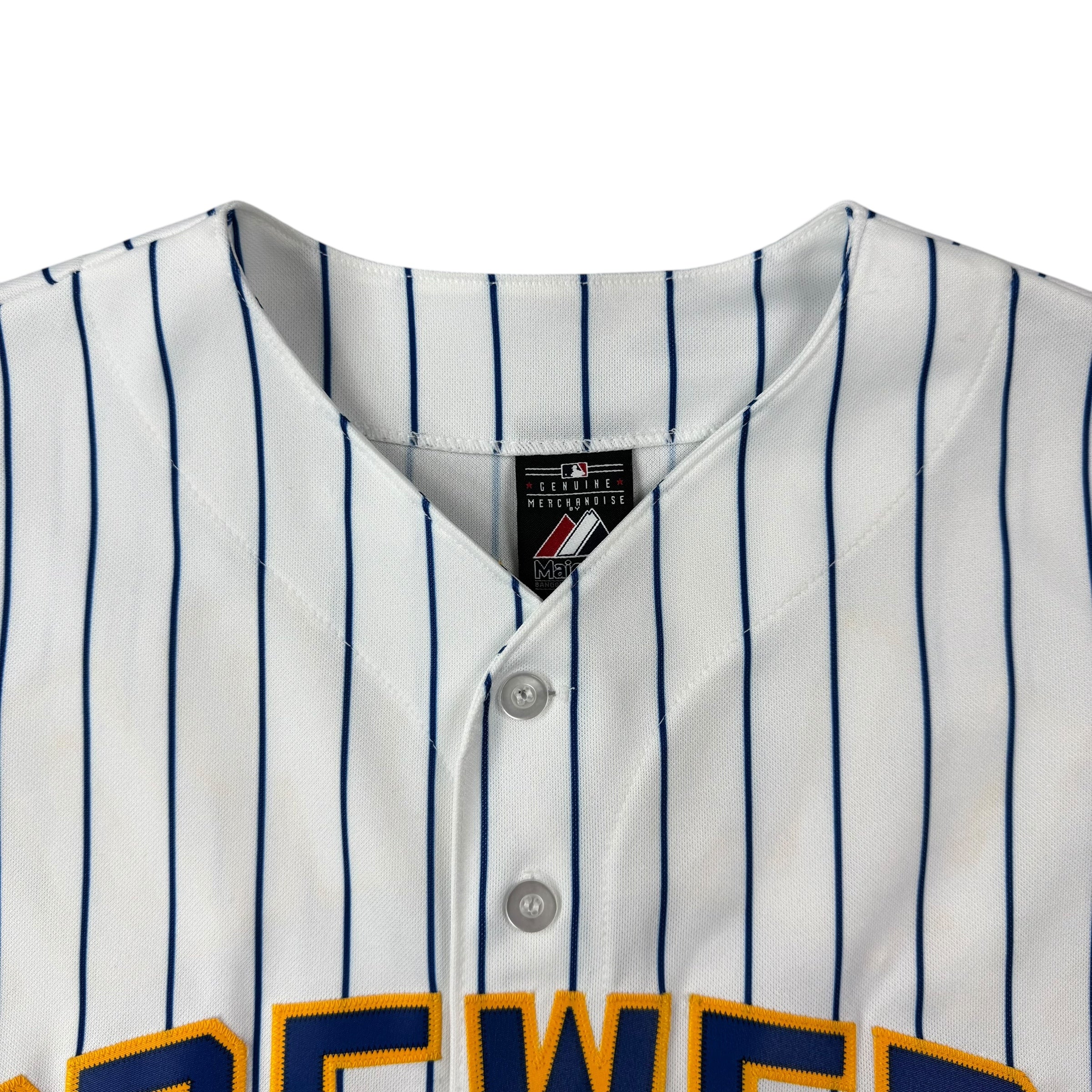 Vintage Milwaukee Brewers Yovani Gallardo Jersey White