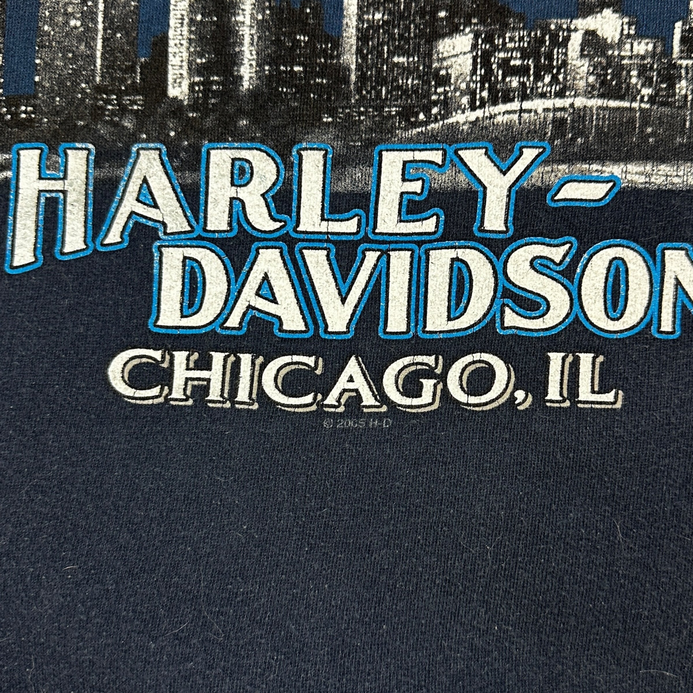 Vintage Harley Davidson Two Tone Crewneck Navy/Grey