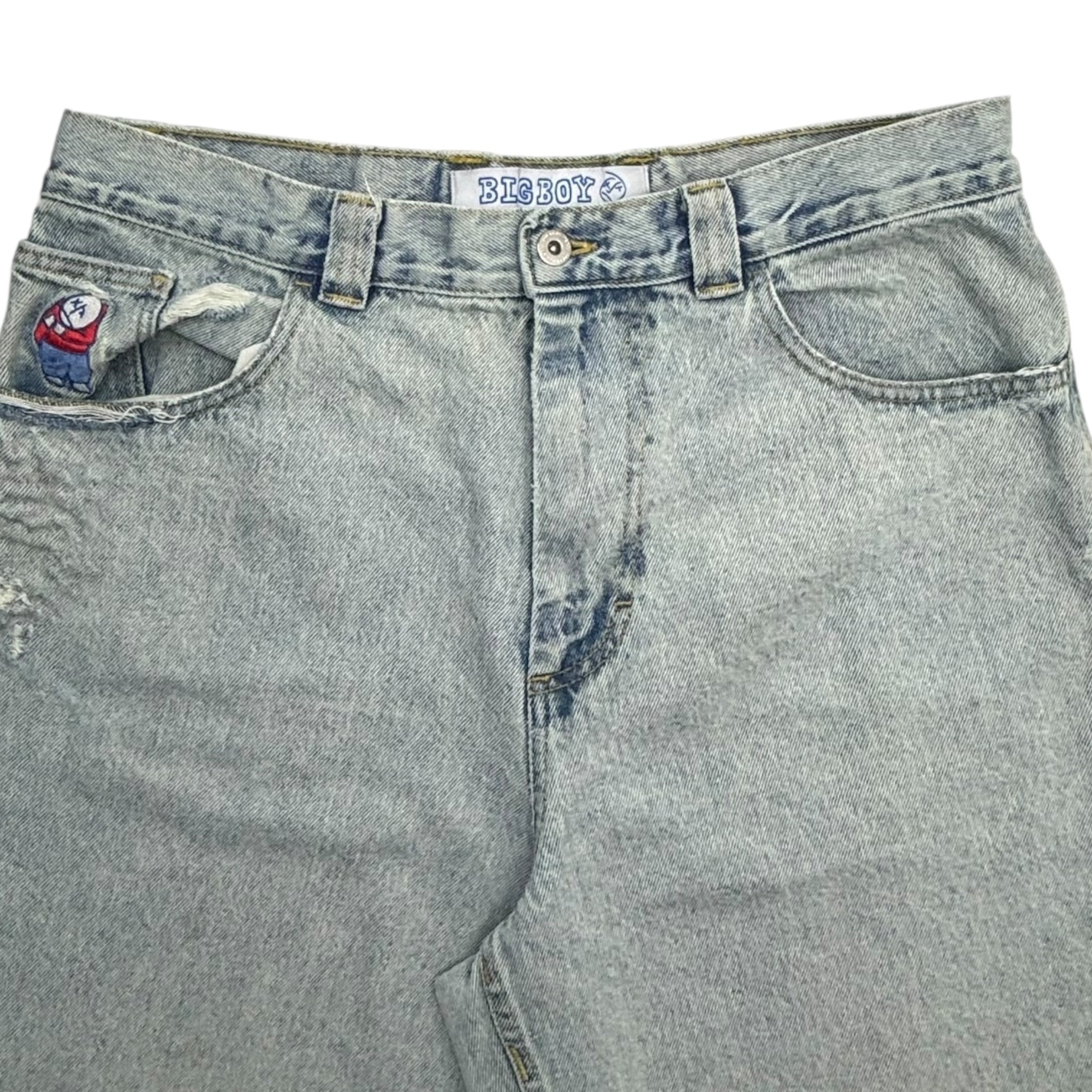 Polar Big Boy Distressed Light Wash Cut Off Shorts