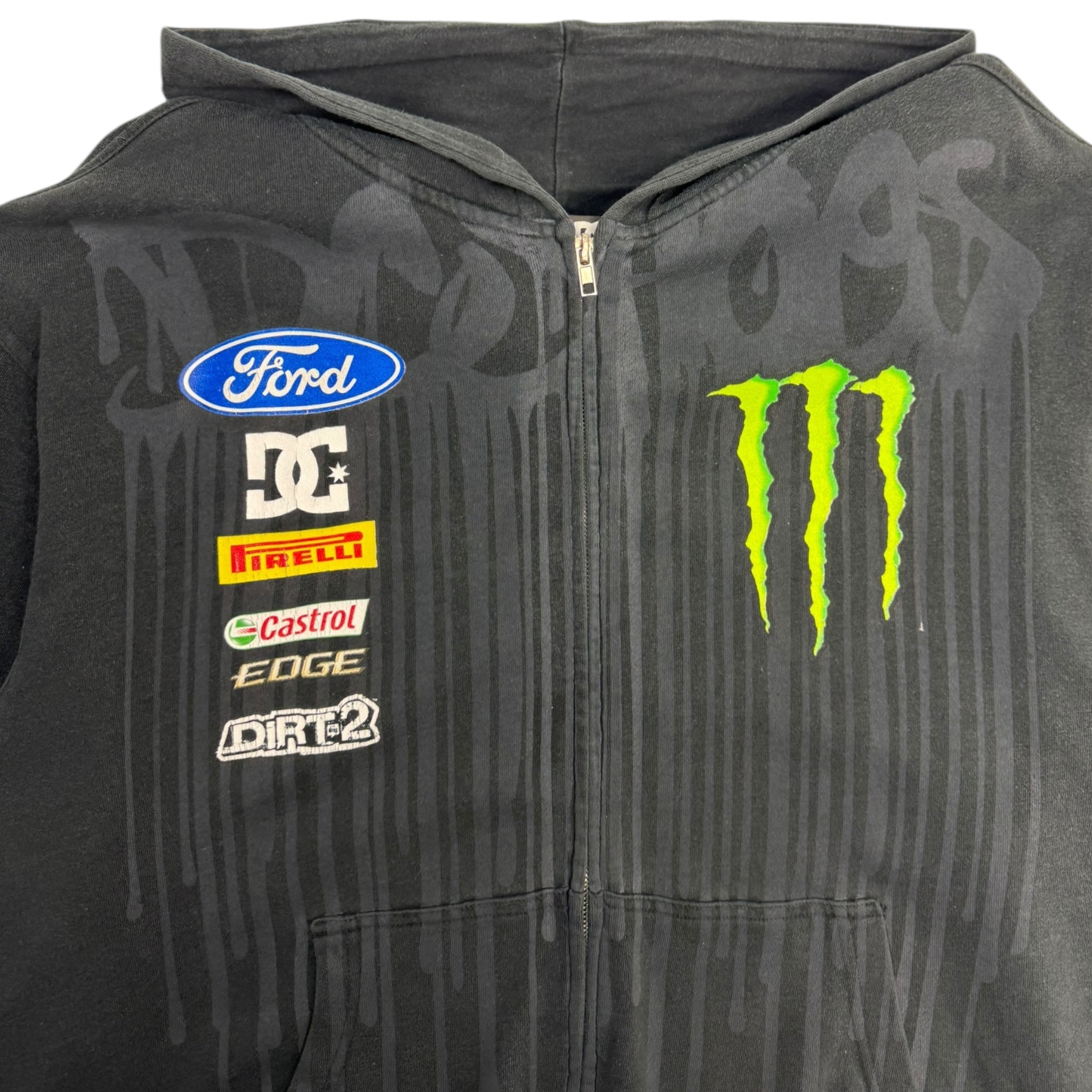 Vintage Y2K DC x Ken Block x Monster Energy Zip Hoodie