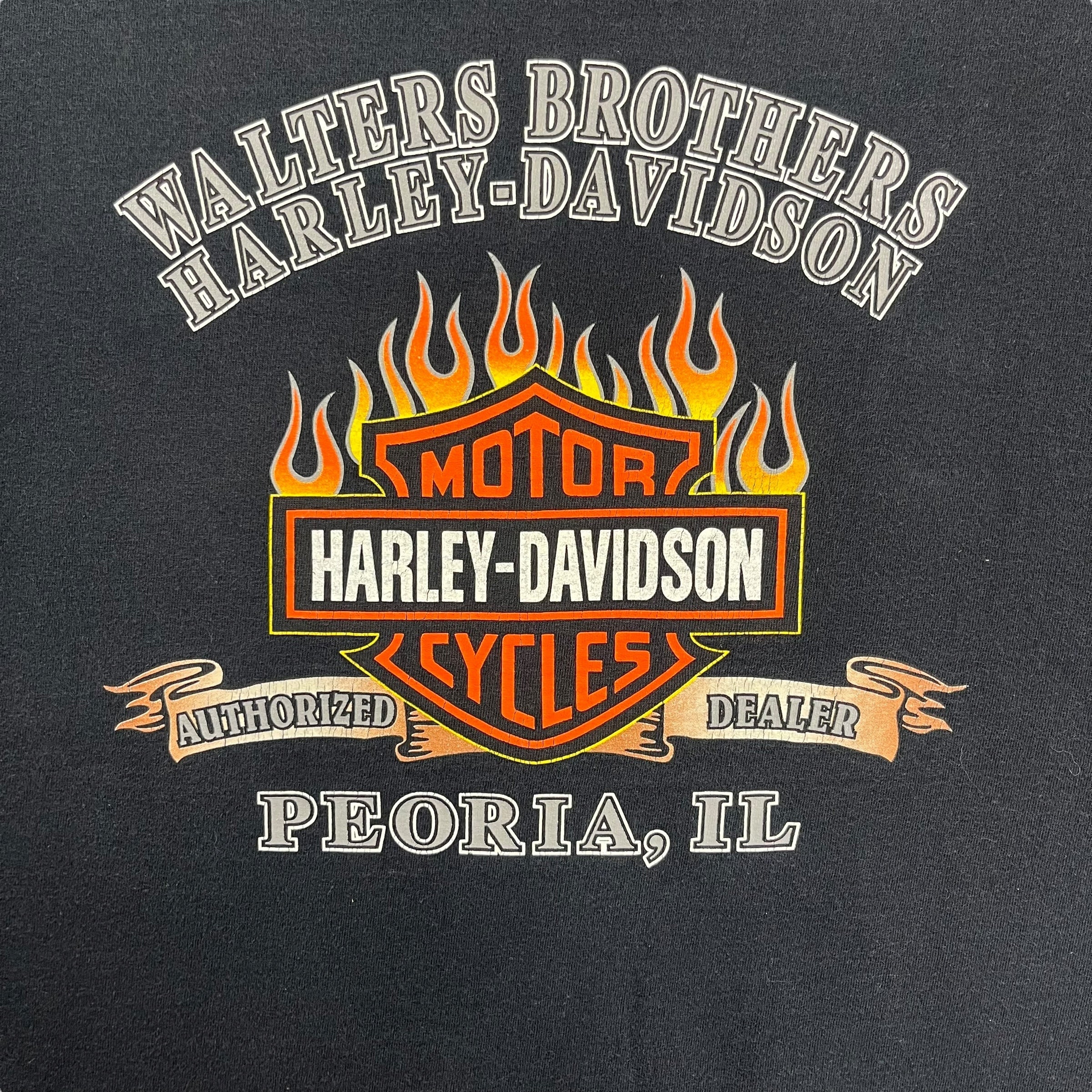 Vintage Harley-Davidson or Peoria, IL Tee Black