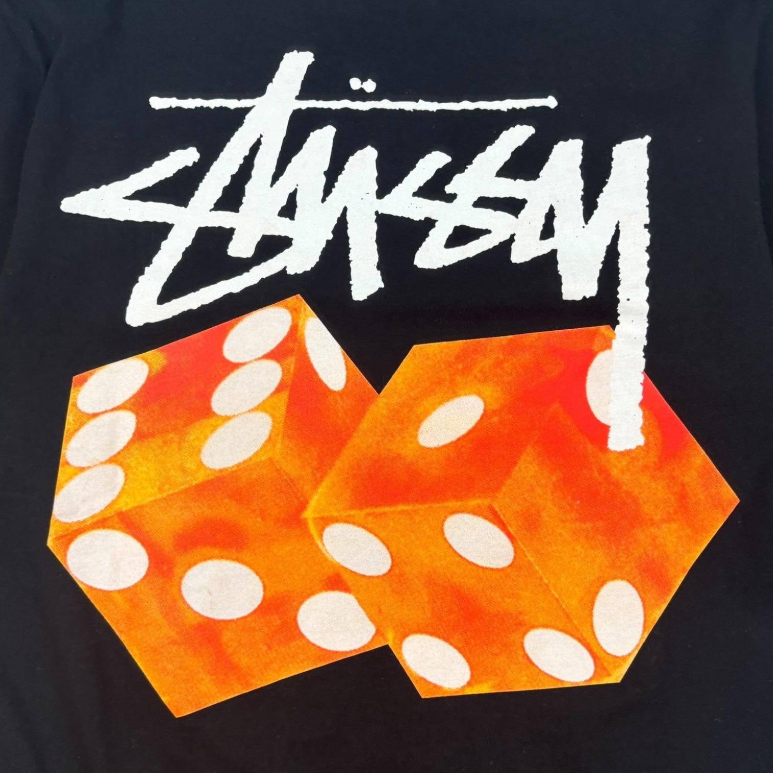Stussy Dice T-Shirt Black/Orange