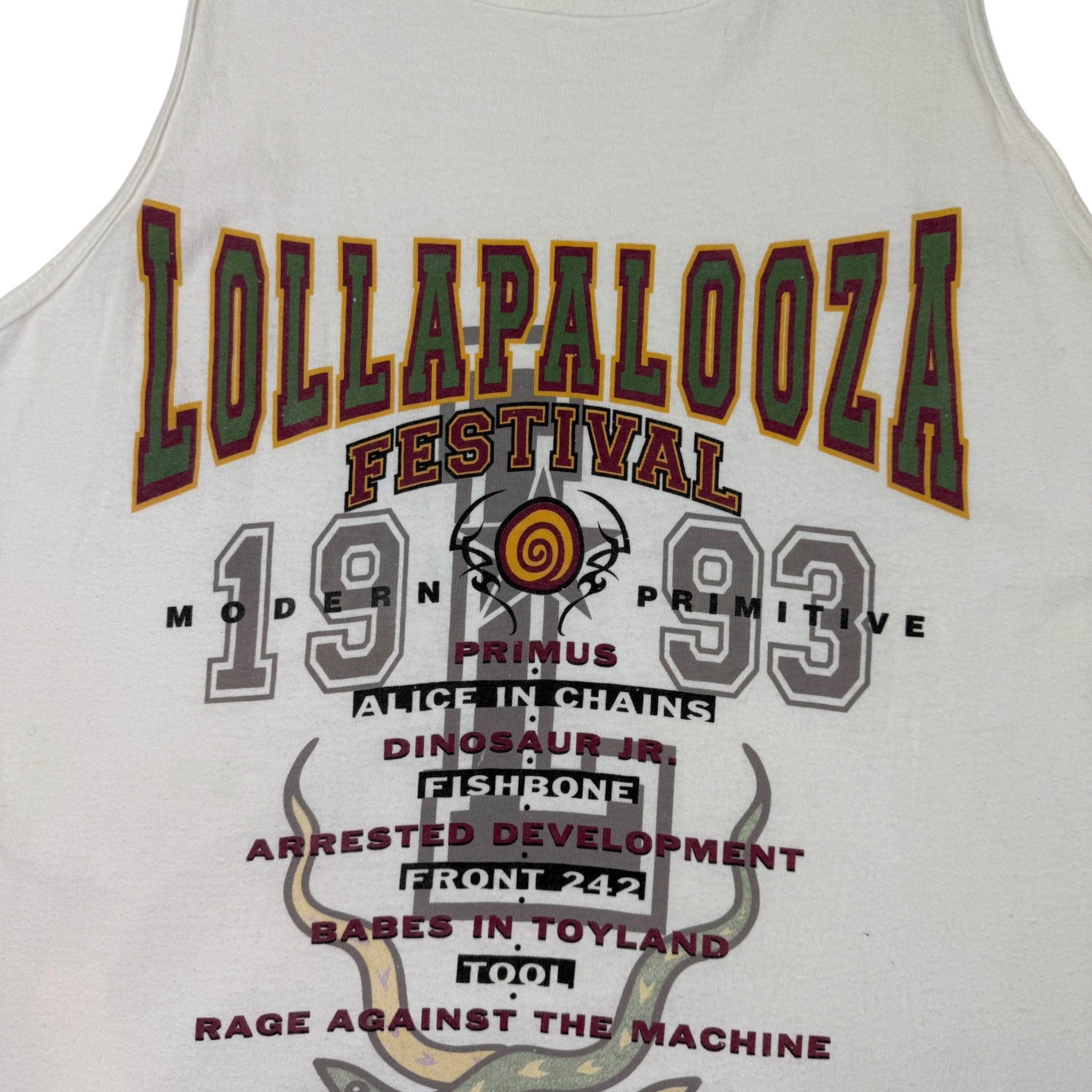Vintage 1993 Lollapalooza Tank Top White