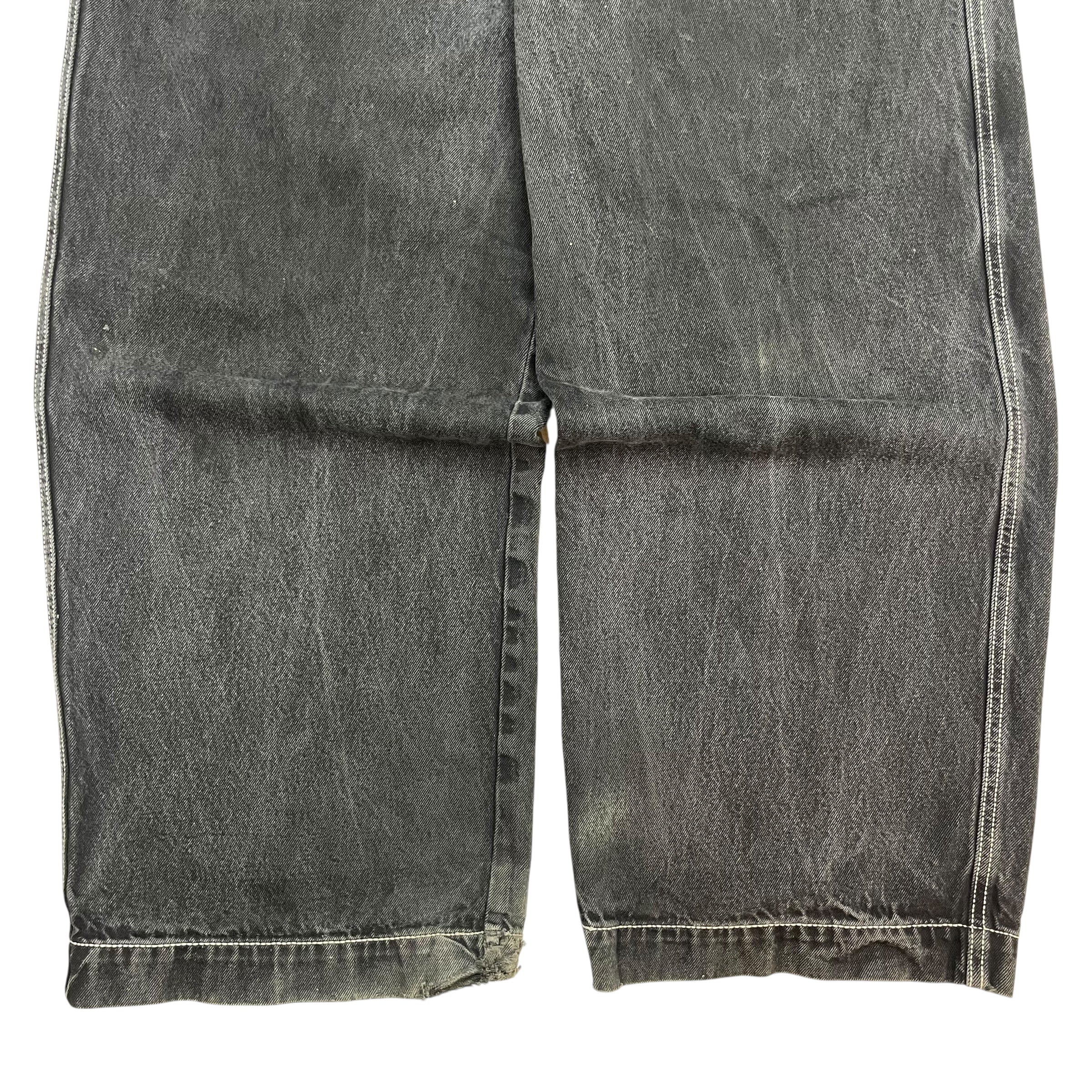 Y2K JNCO Twin Cannon Denim Pants Black
