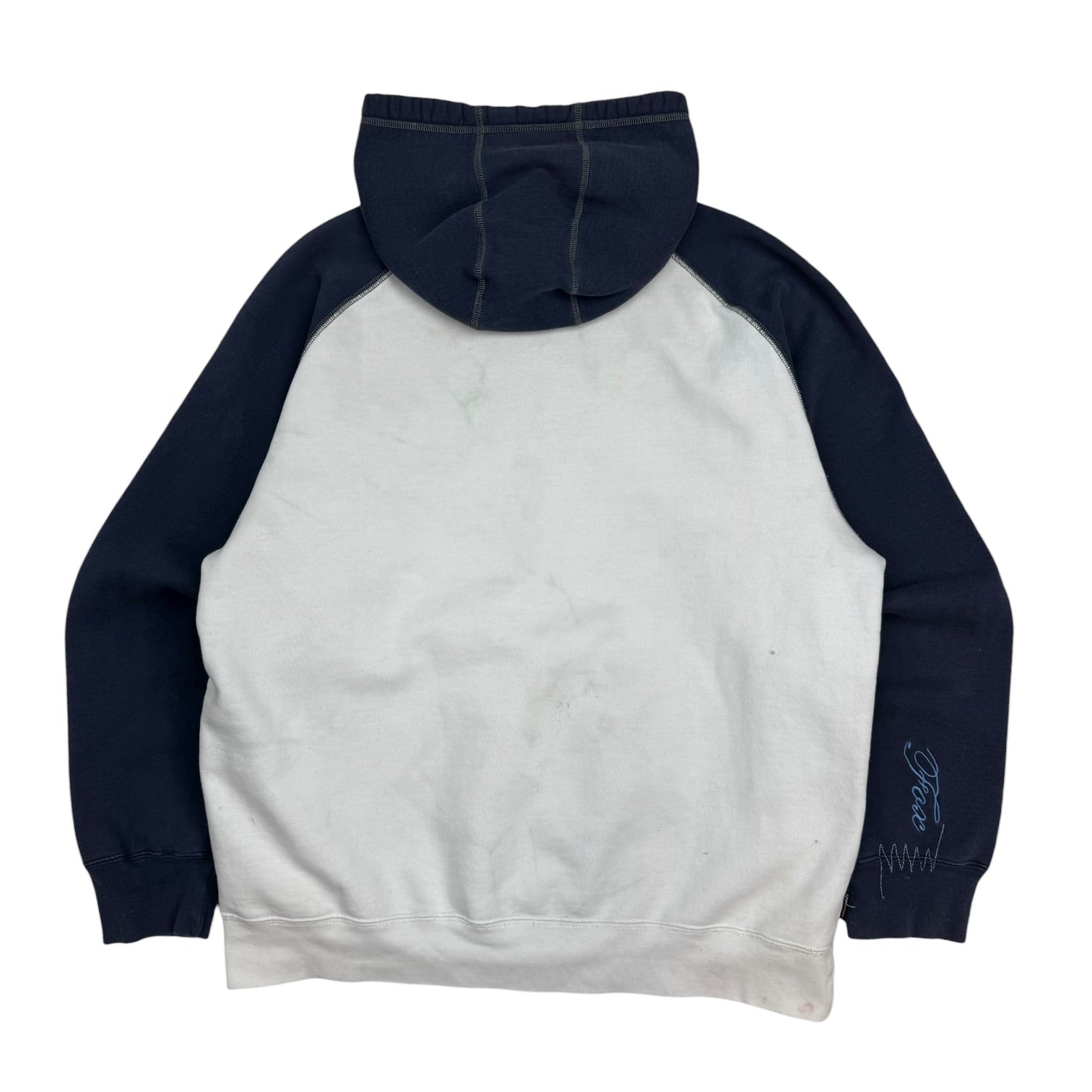 Vintage Fox Riders Company Hoodie White/Navy