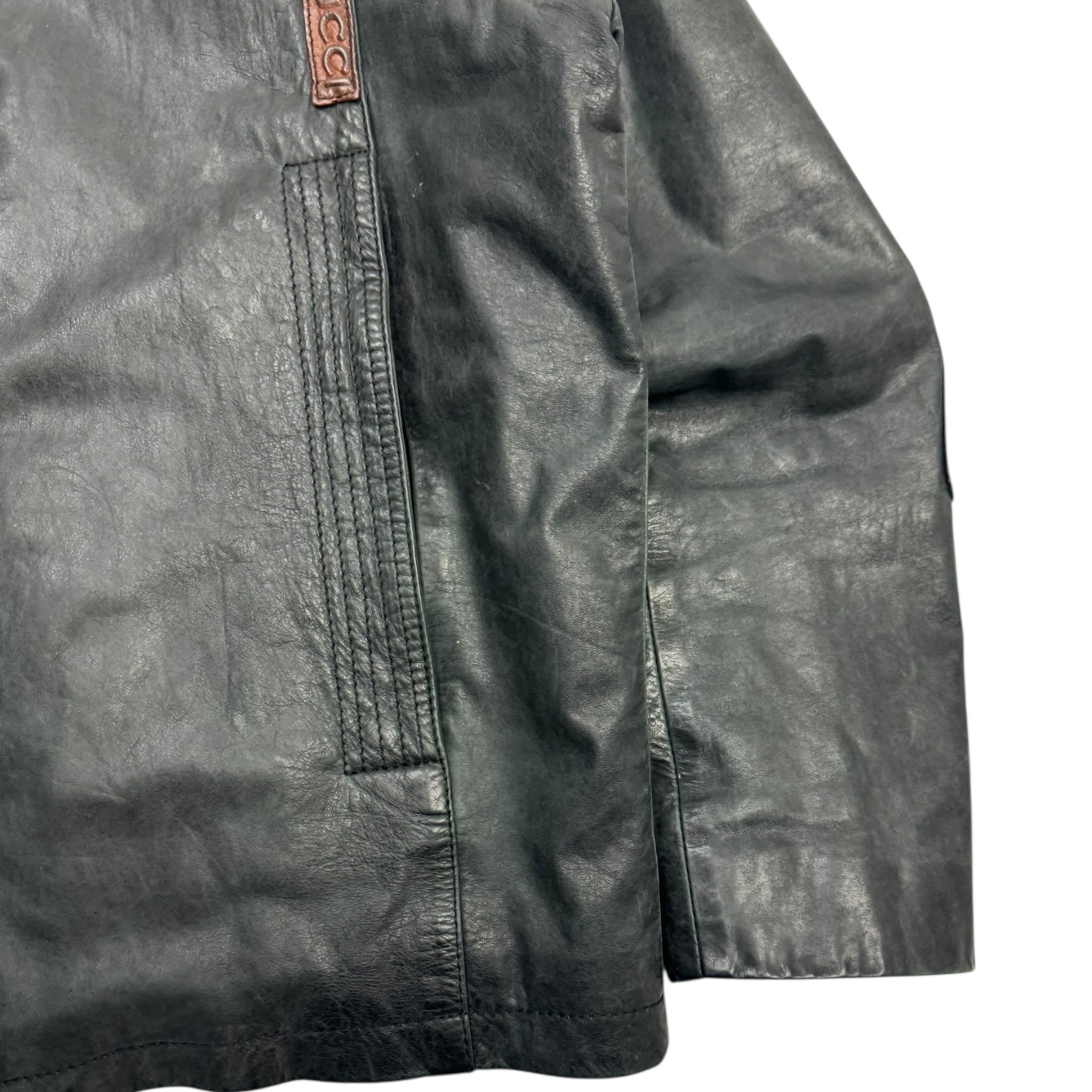 Vintage Davoucci Leather Biker Jacket