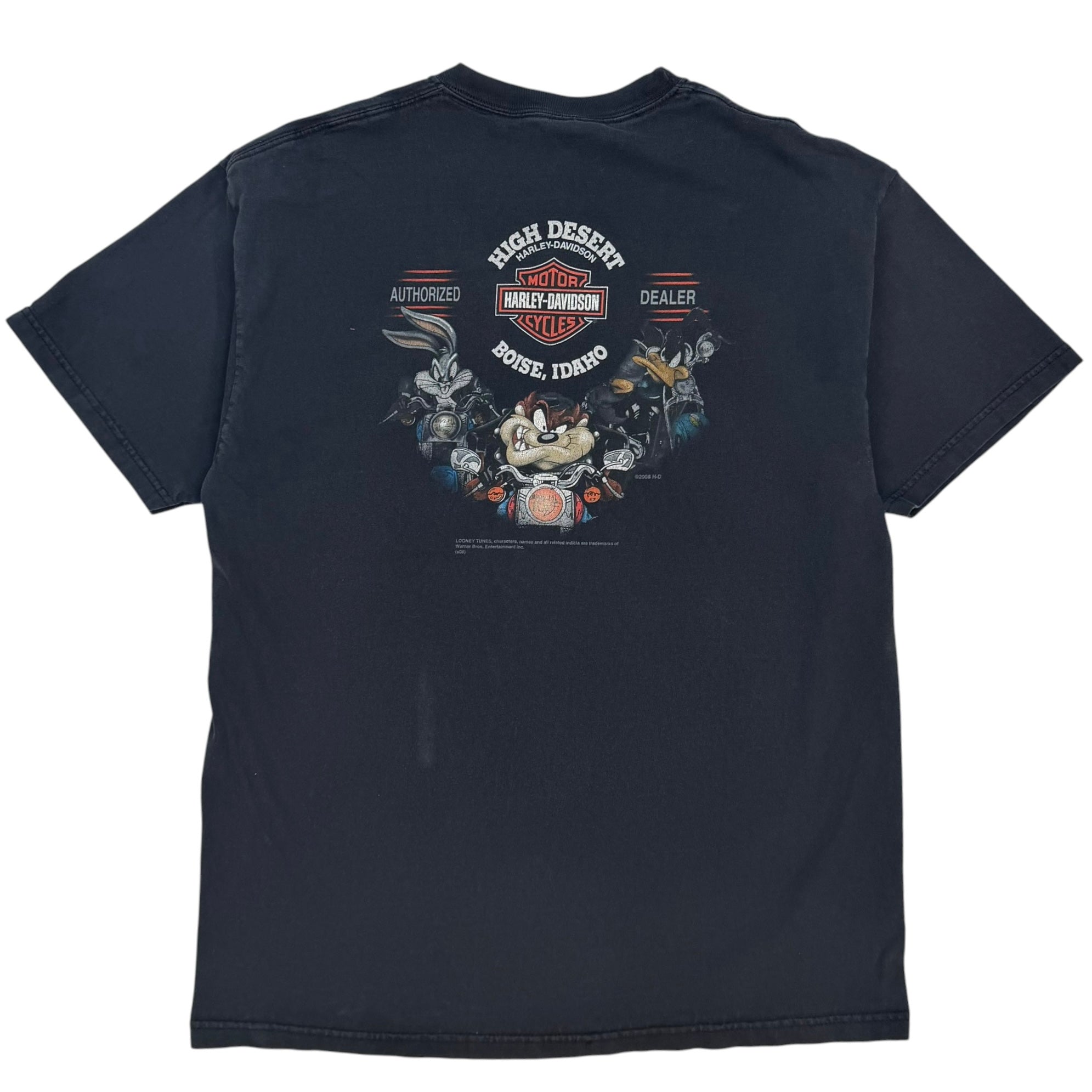 Vintage Harley Davidson Looney Tunes Tee Black