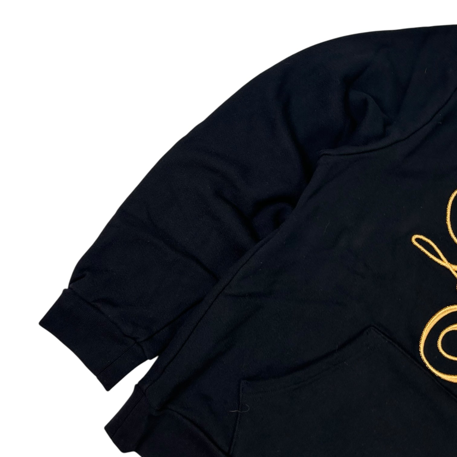 Denim Tears DT Script Hoodie Black