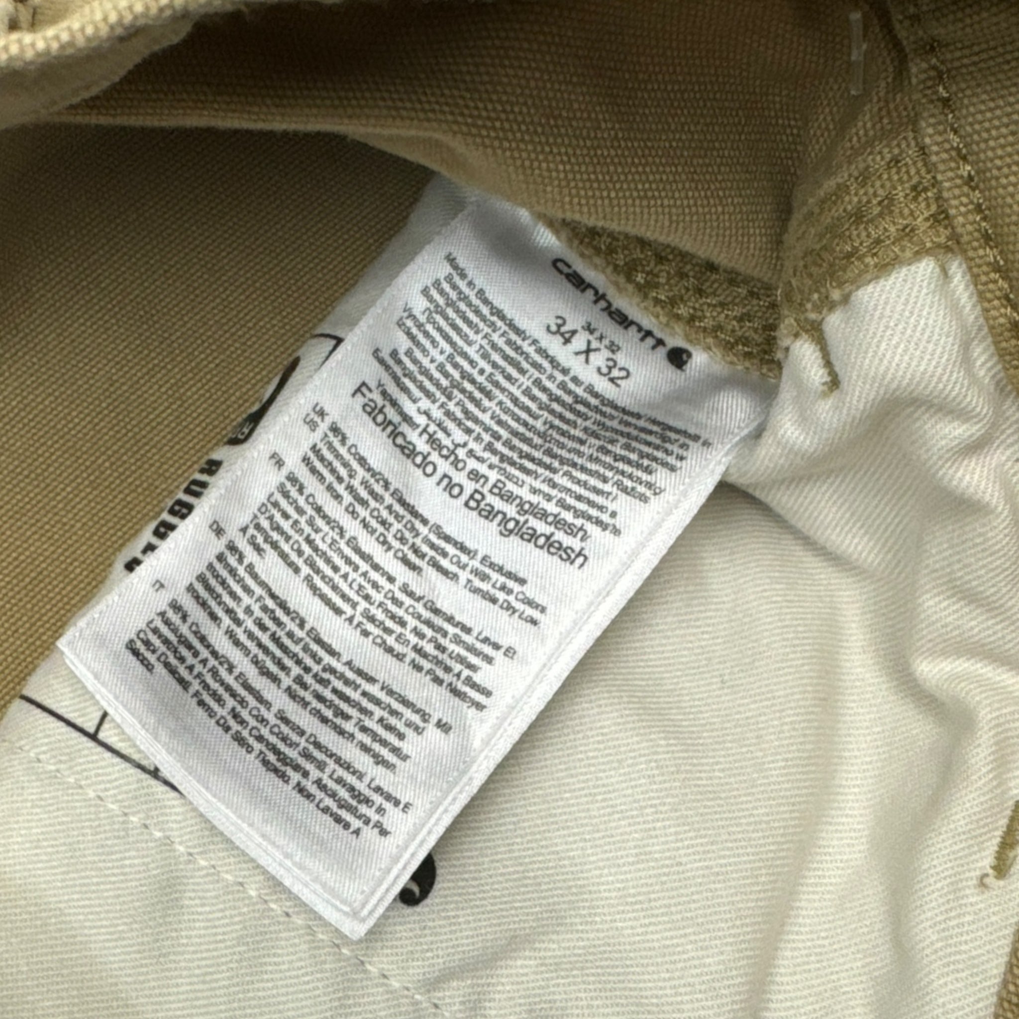 Carhartt Bleach Yellow/Green Slack Bottoms