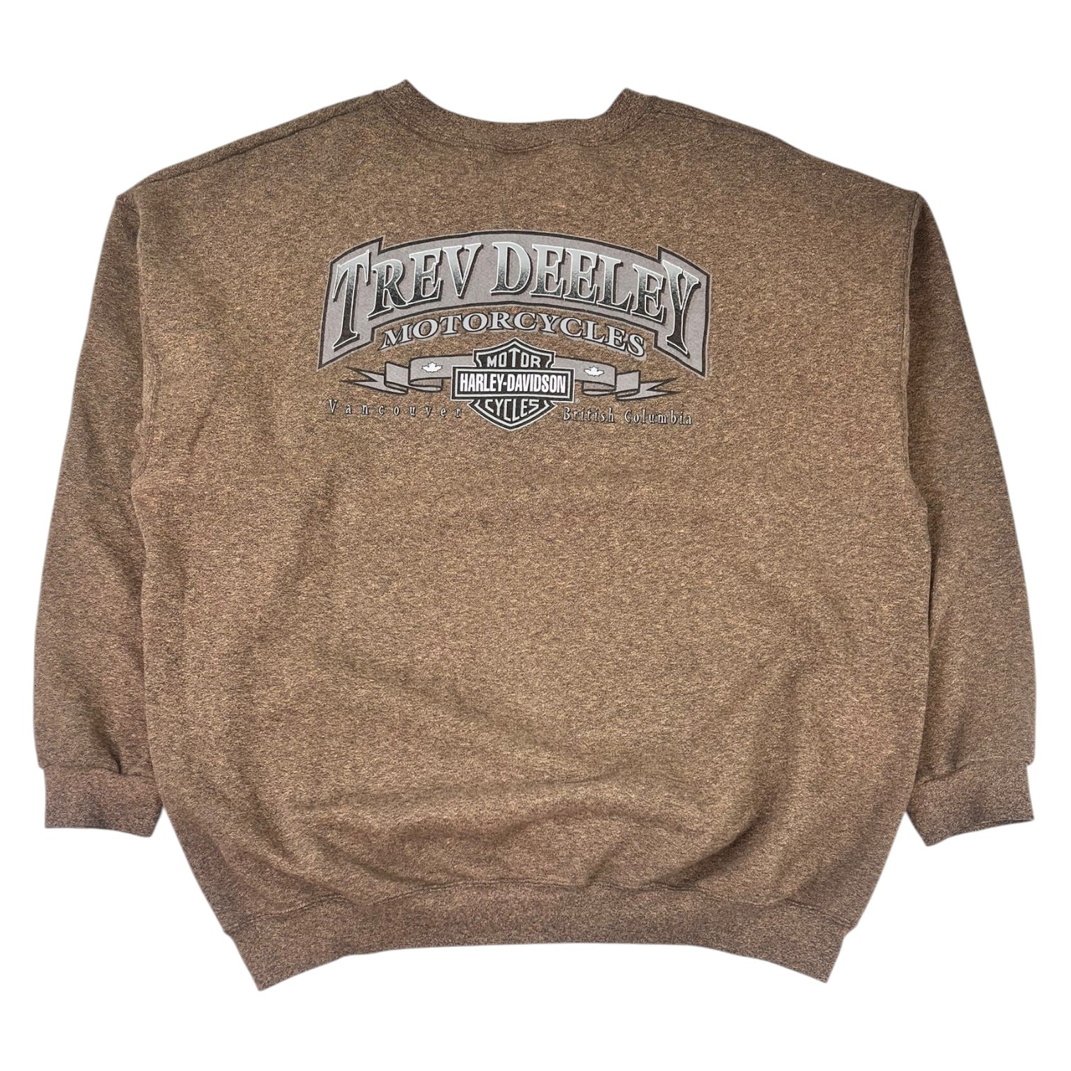 Harley-Davidson Trev Deeley Motorcycles Vancouver Crewneck Brown