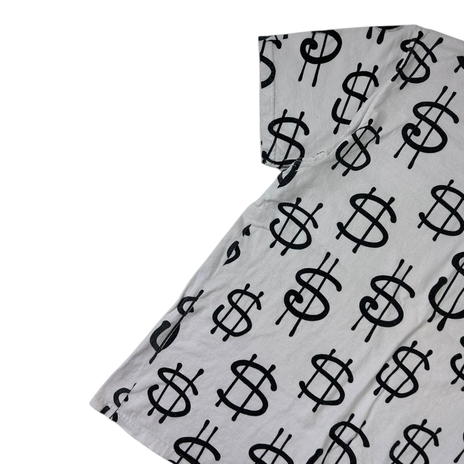 Vintage Stussy Dollar Sign All Over Print White
