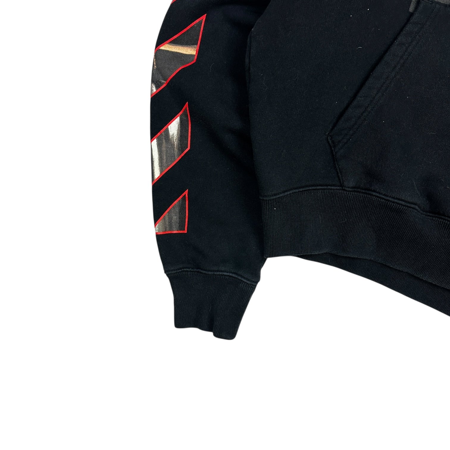Off-White Caravaggio Diag Sleeve Hoodie Black