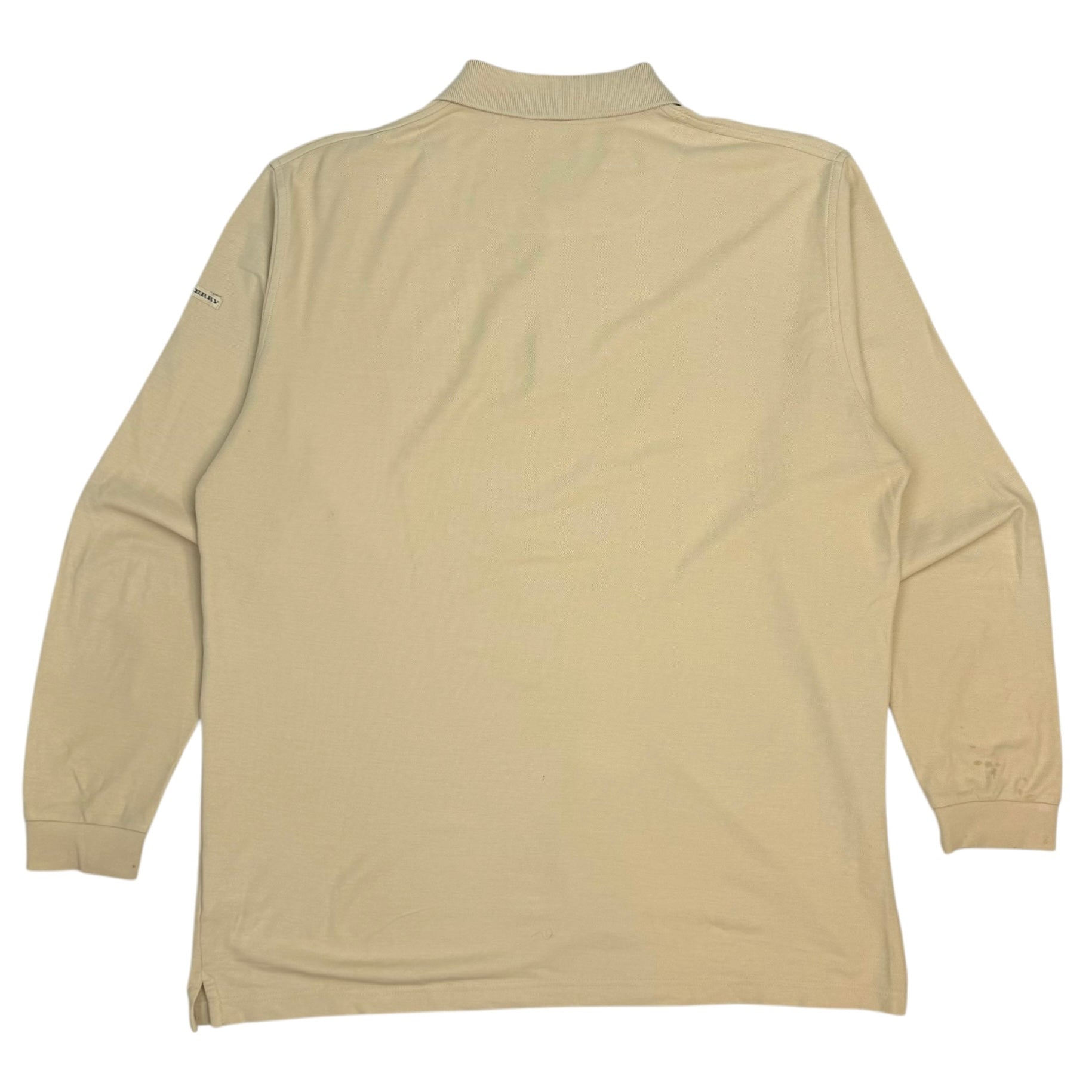 Vintage Burberry Golf Longsleeve Polo Tan