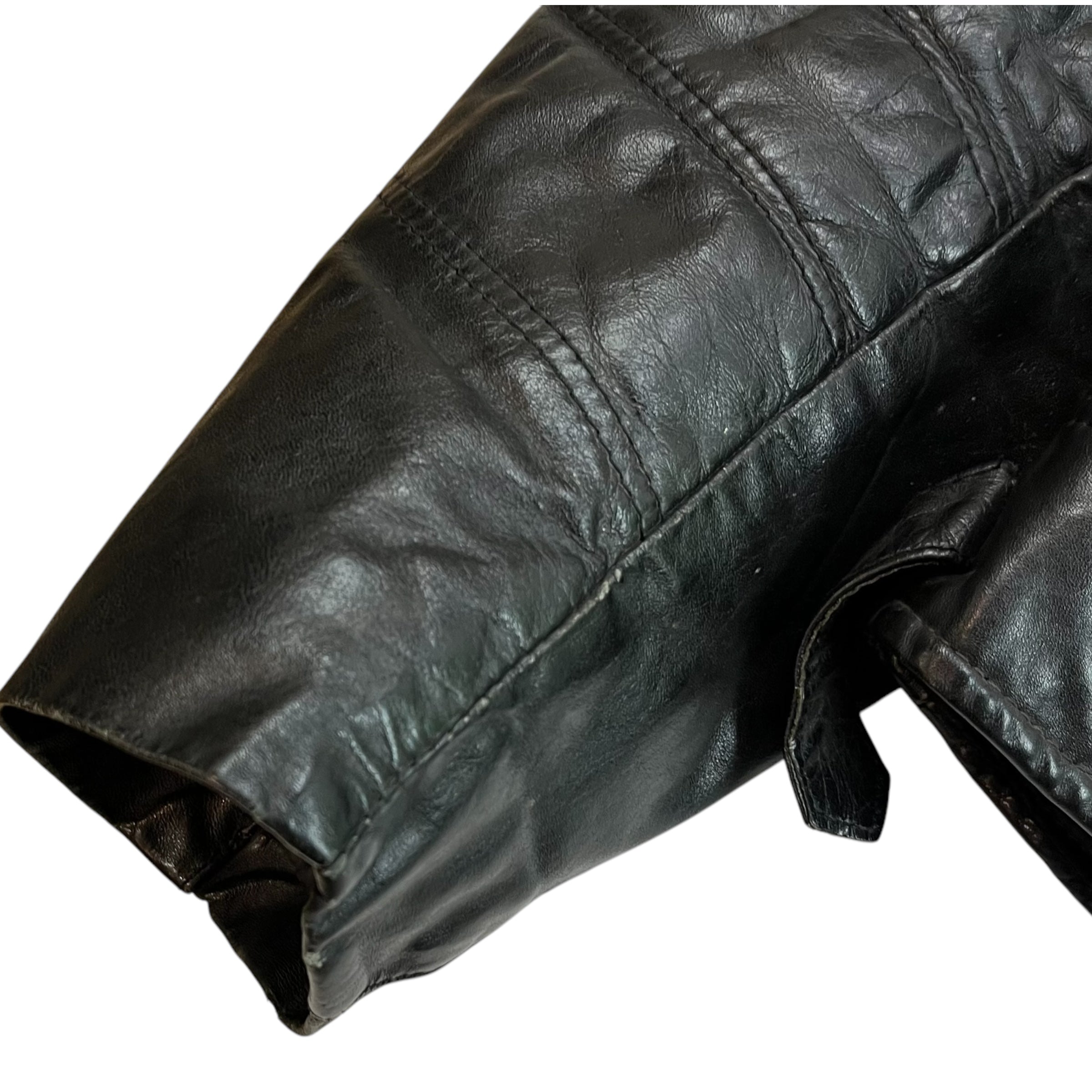 Vintage Bristol Biker Leather Jacket Black