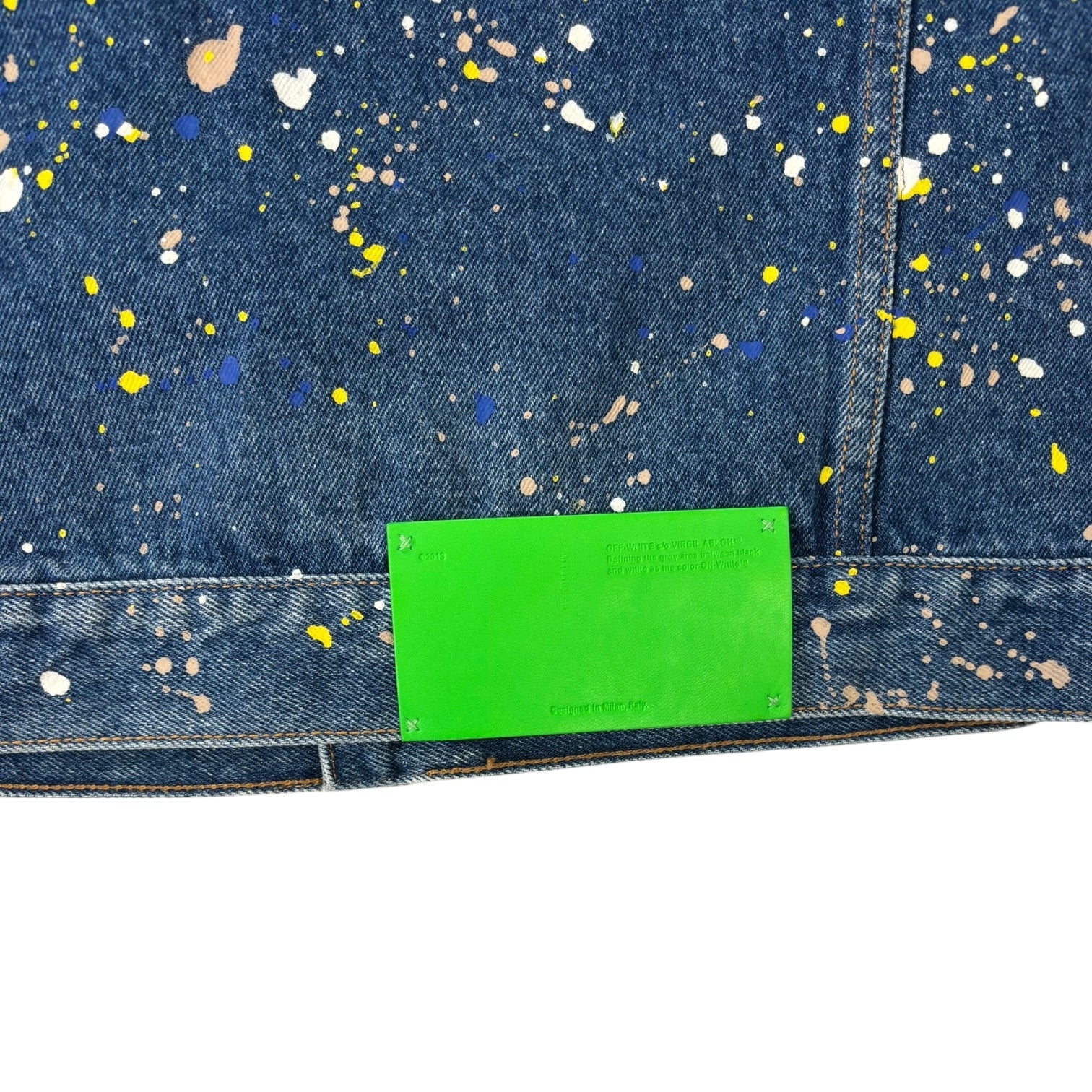 Off-White Paint Skate Denim Jacket Aubergine
