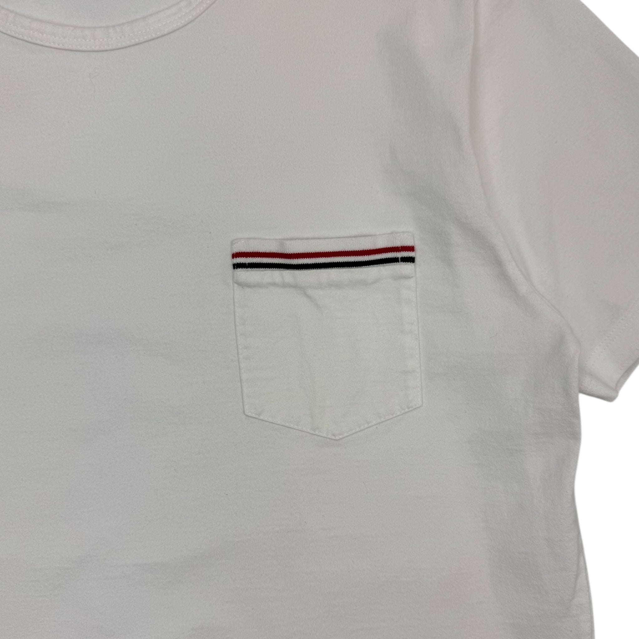 Thom Browne Medium Weight Jersey Pocket T-Shirt White
