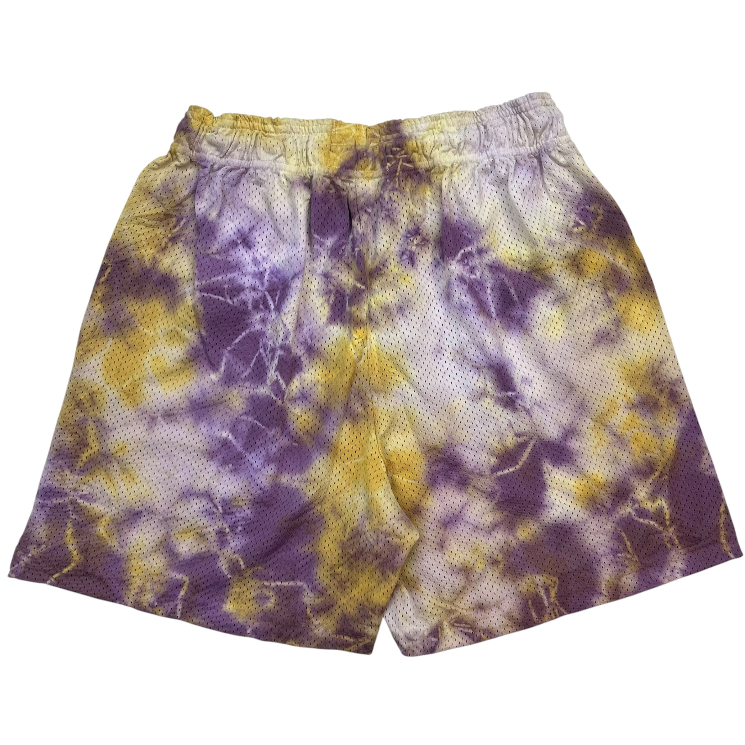 Eric Emanuel Tie Dye Shorts Lakers Yellow Purple