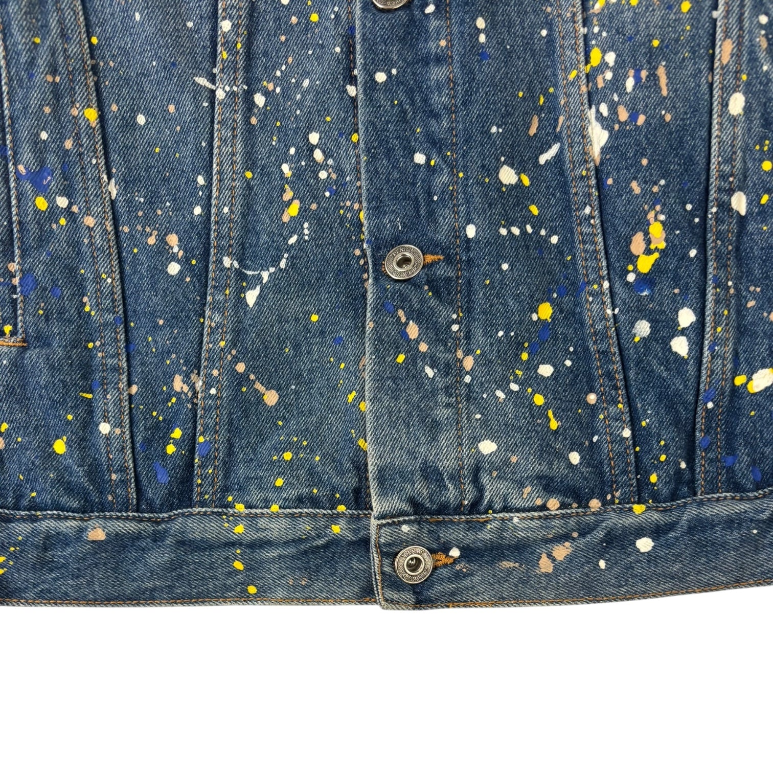 Off-White Paint Skate Denim Jacket Aubergine